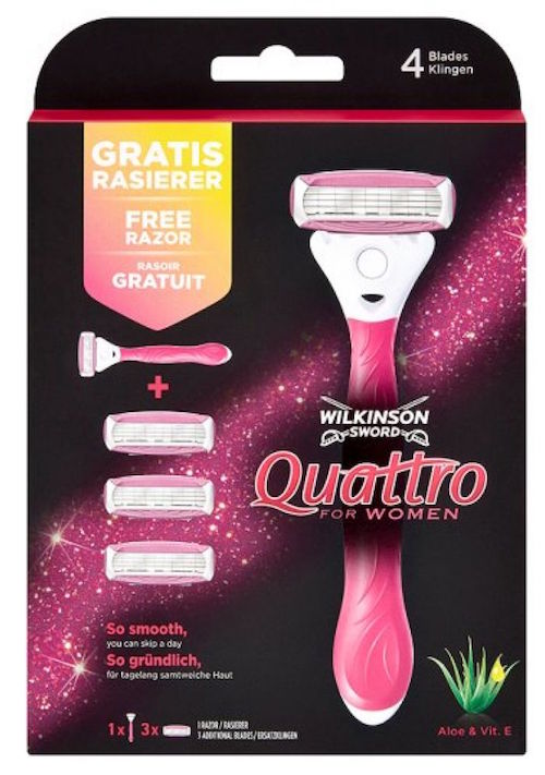 Wilkinson Quattro Women Apparaat + Mesjes