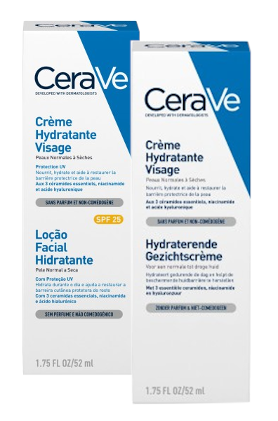 Image of Cerave Combi Hydraterende Gezichtscrème SPF25 en Hydraterende Gezichtscrème - 2 stuks 