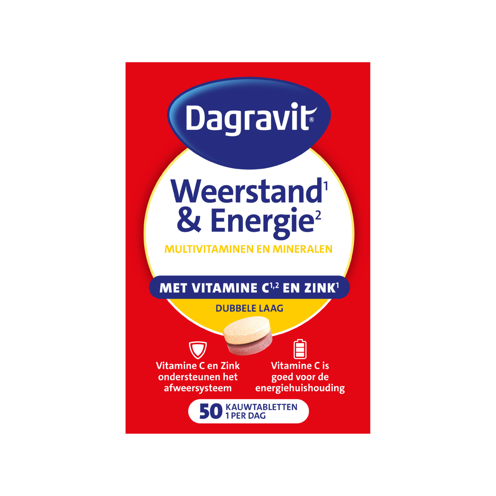 Dagravit Weerstand & Energie Totaal 30 Kauwtabletten afbeelding