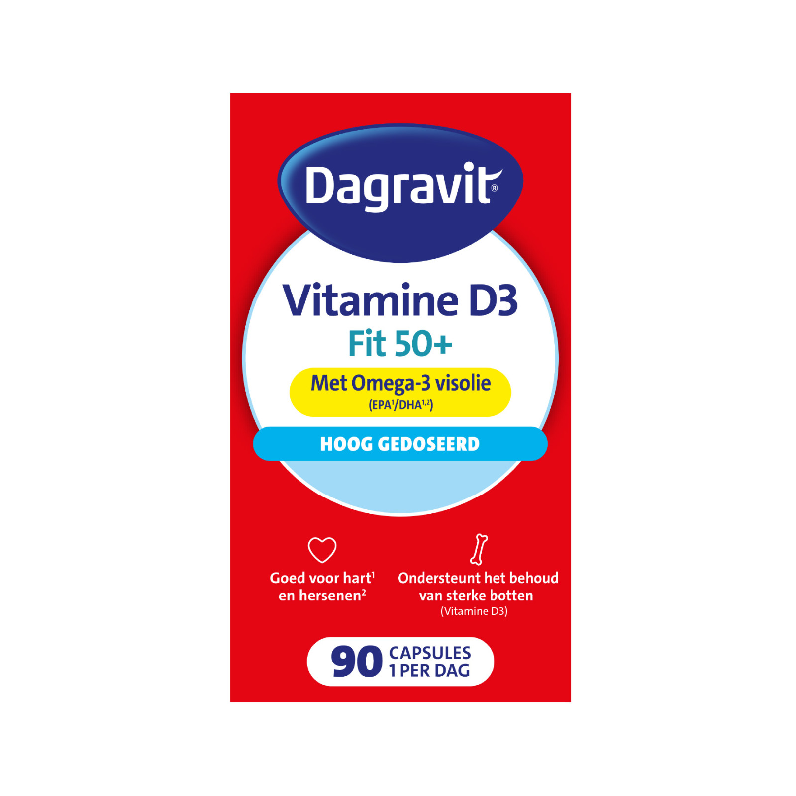 Dagravit Vitaal 50+ Vitamine D + Omega-3 Visolie Capsules afbeelding