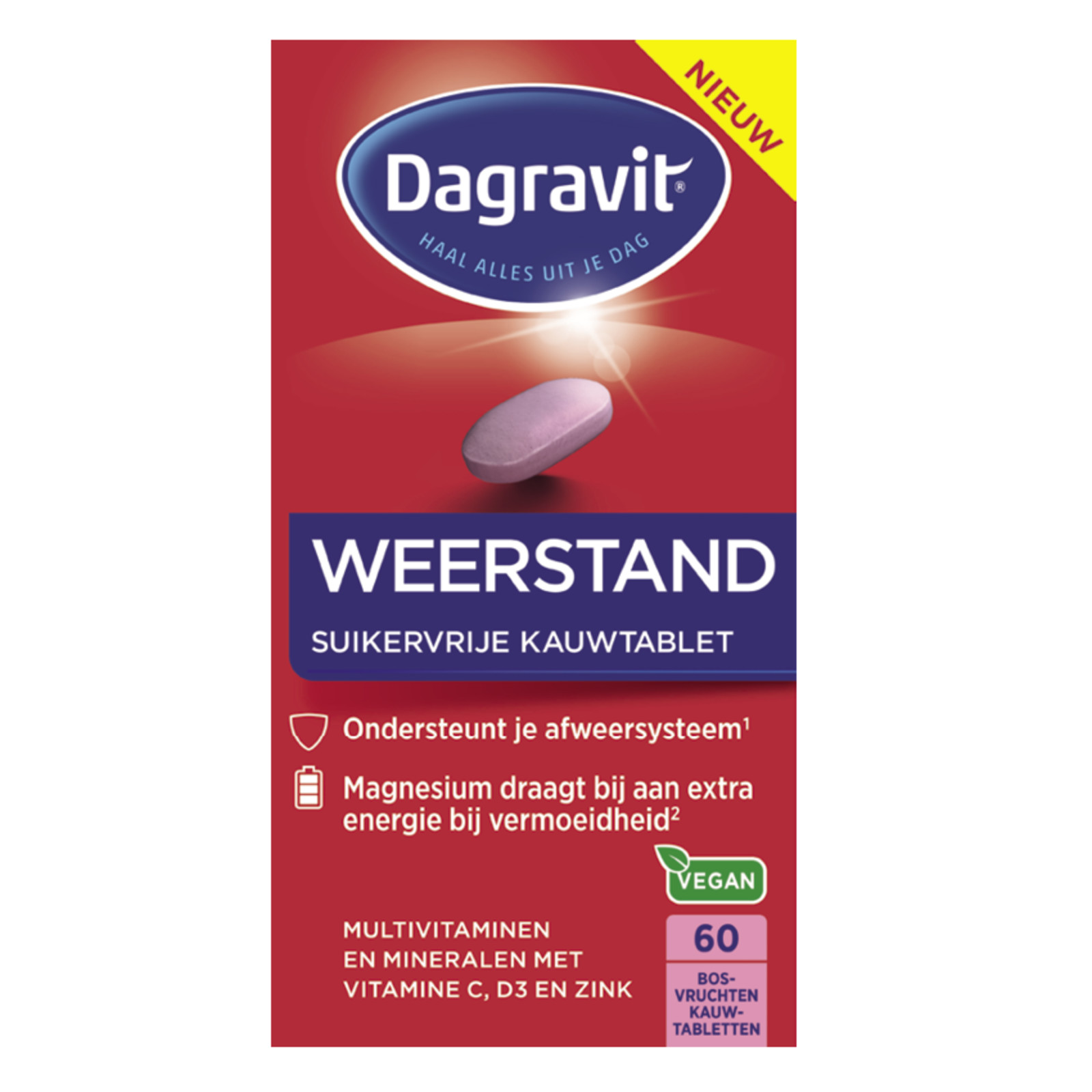 Dagravit Weerstand Suikervrije Kauwtabletten afbeelding