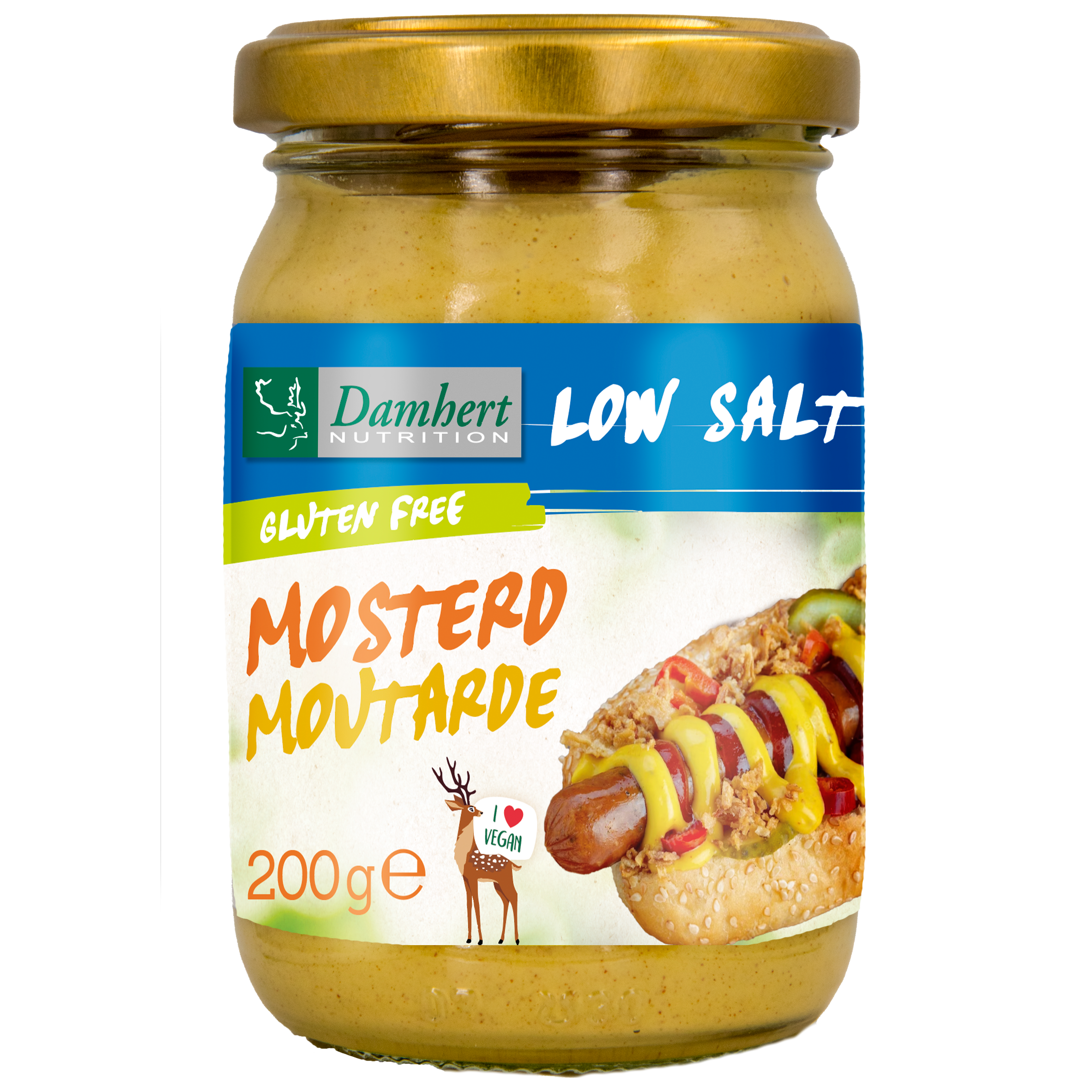 Damhert Low Salt Mosterd Glutenvrij