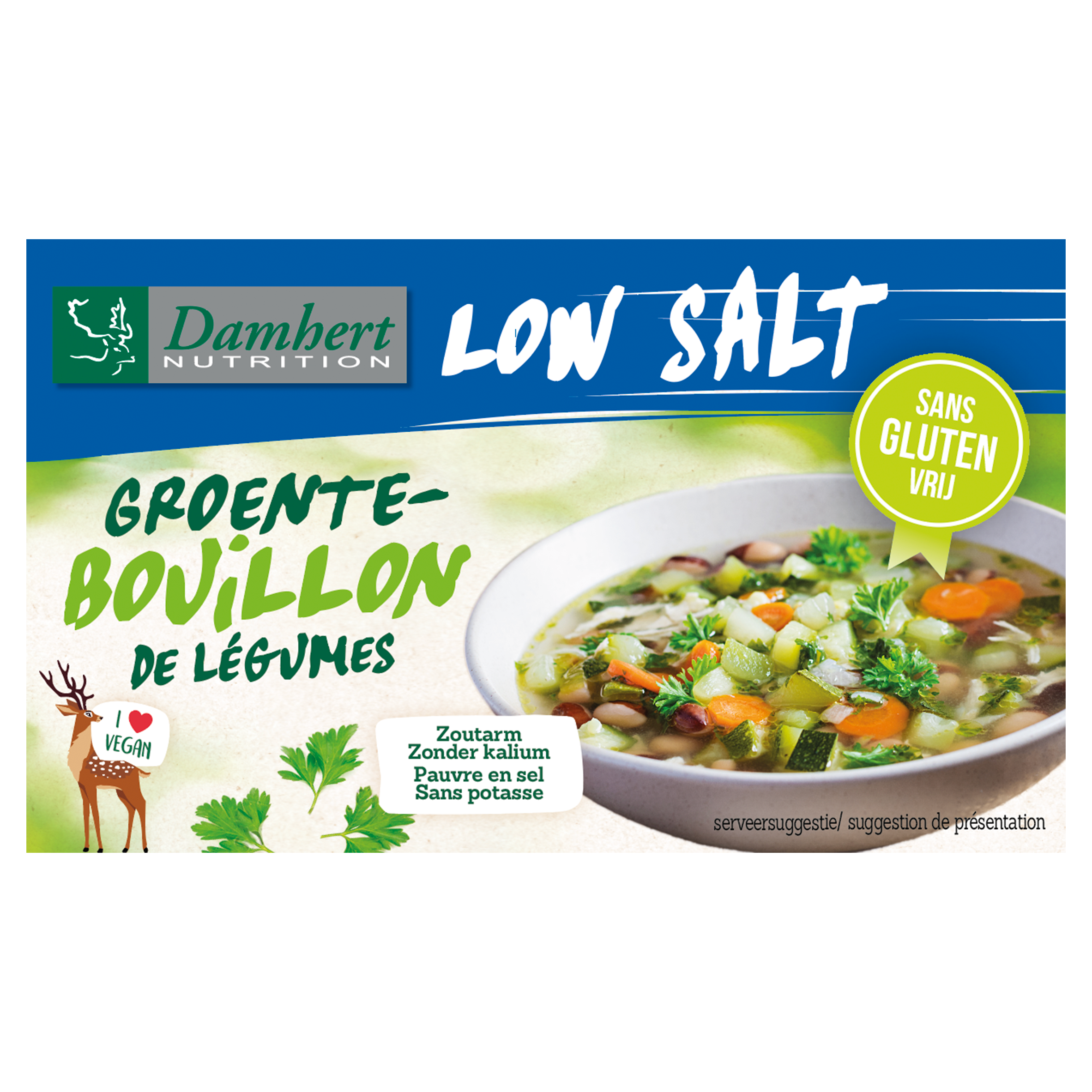 Damhert Low Salt Groentebouillonblokjes Glutenvrij