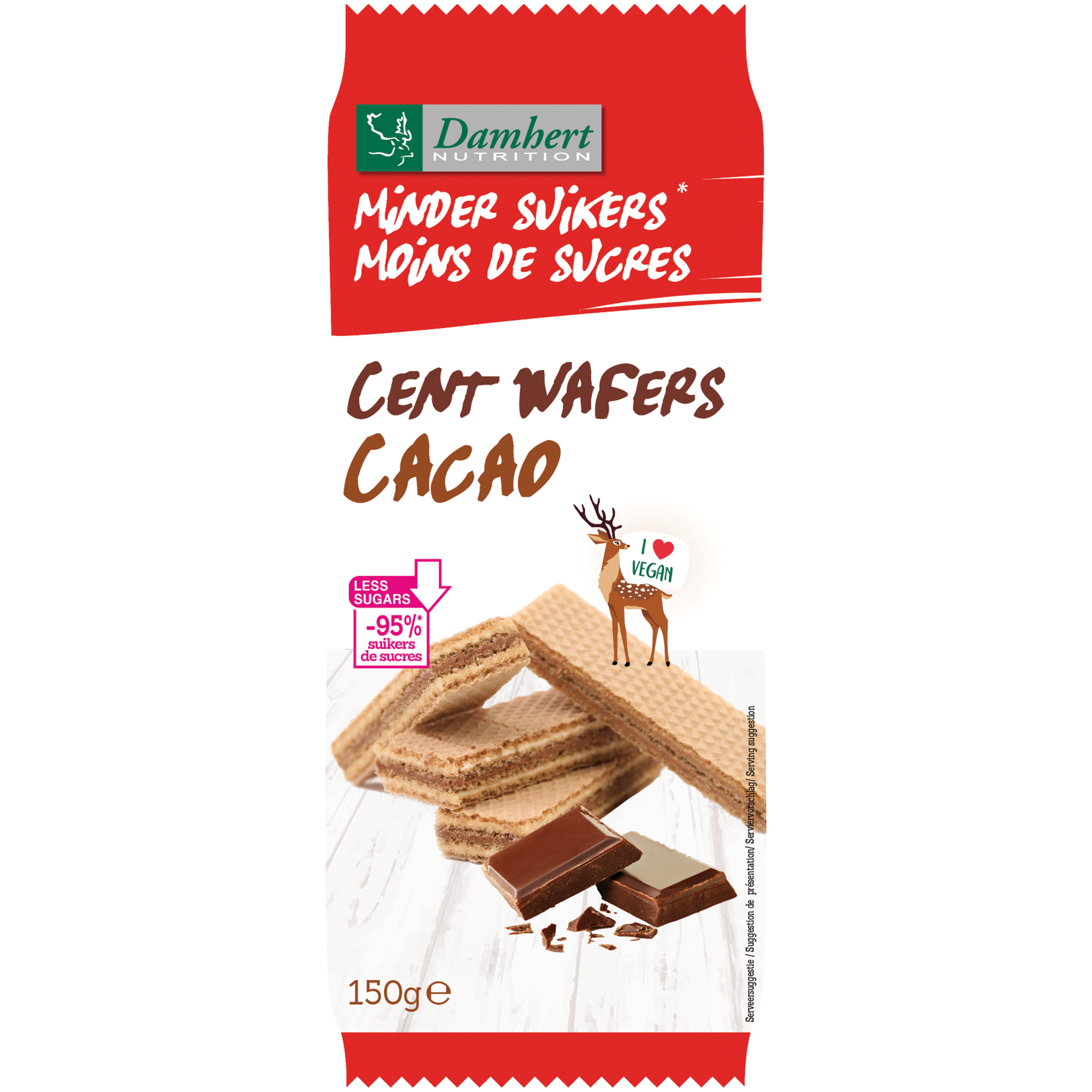 Damhert Low Carb Centwafers Cacao