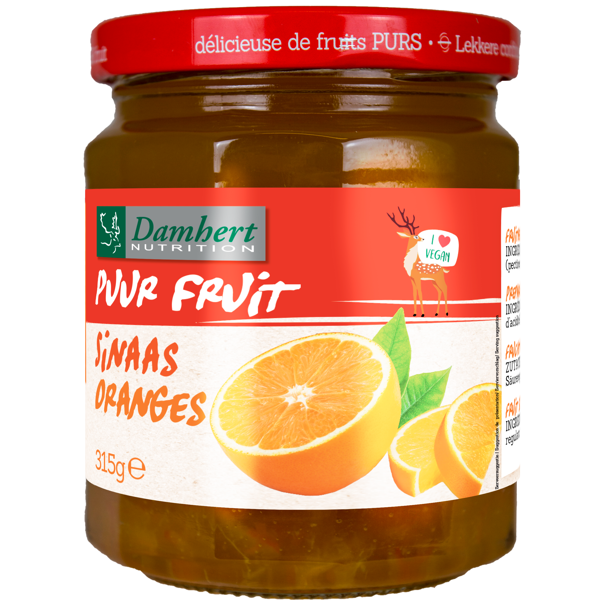 Damhert Puur Fruit Confituur Sinaas