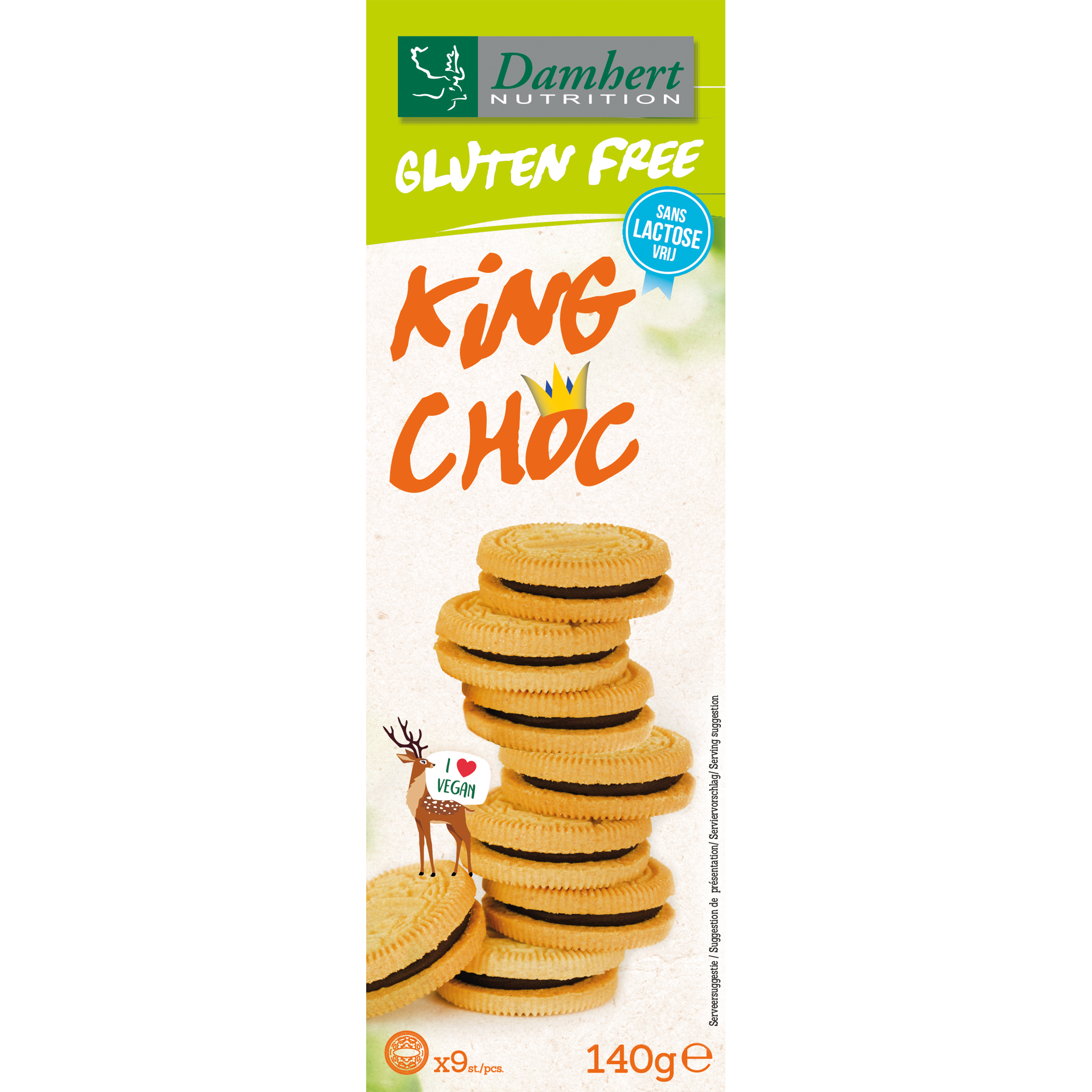 Damhert Gluten Free King Choc Koeken Lactose Free