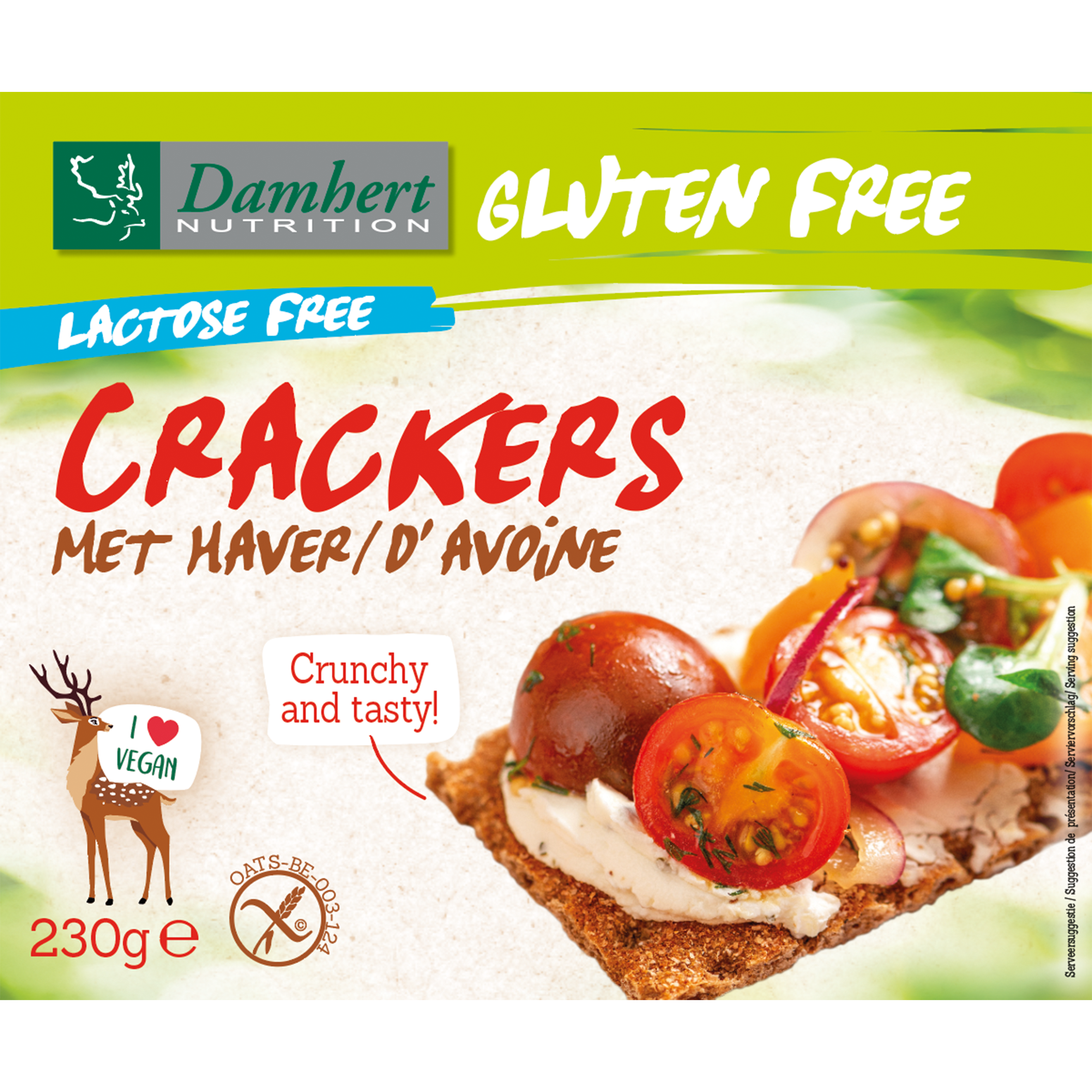 Damhert Gluten Free haver Crackers Lactose Free afbeelding