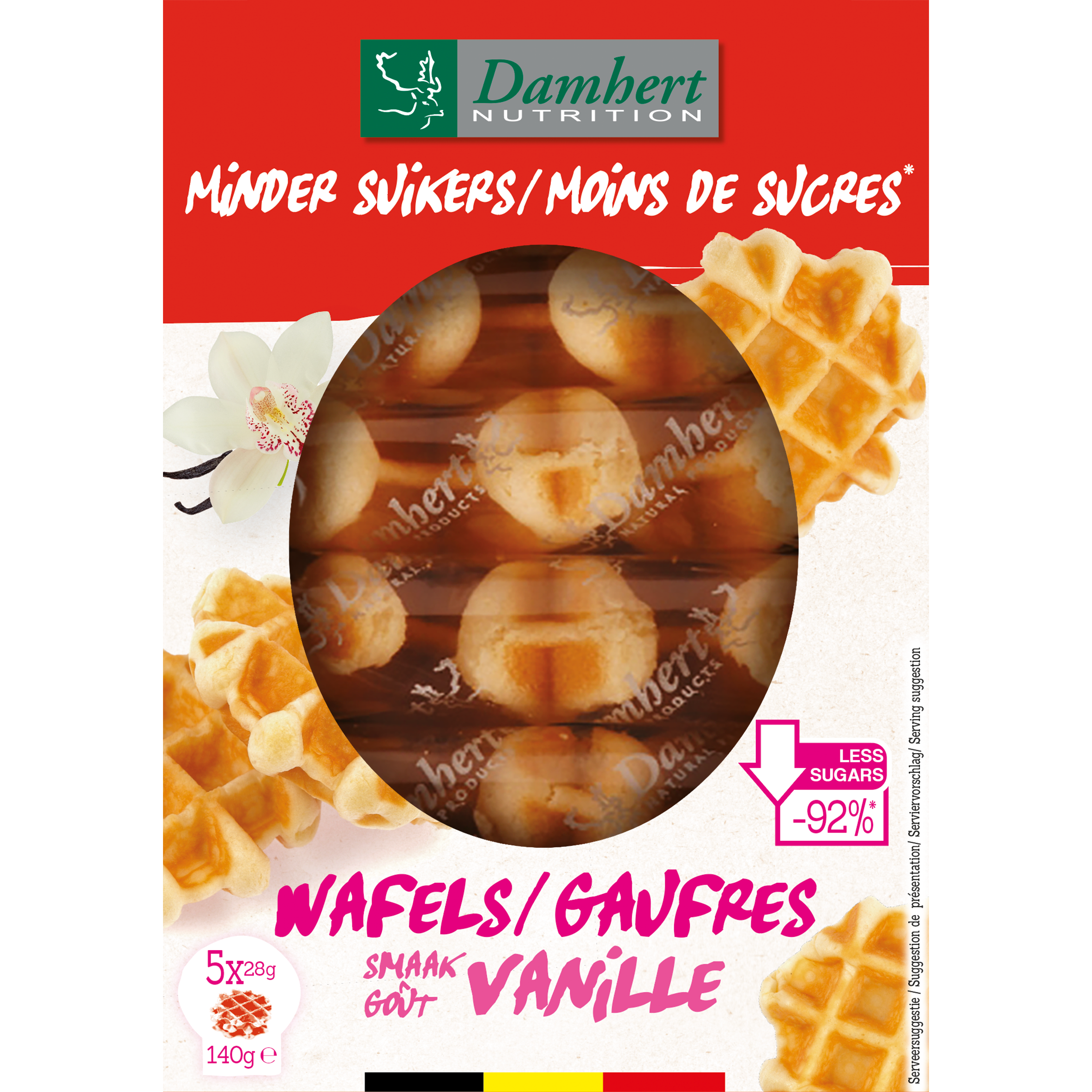 Damhert Minder Suikers Wafels Vanille