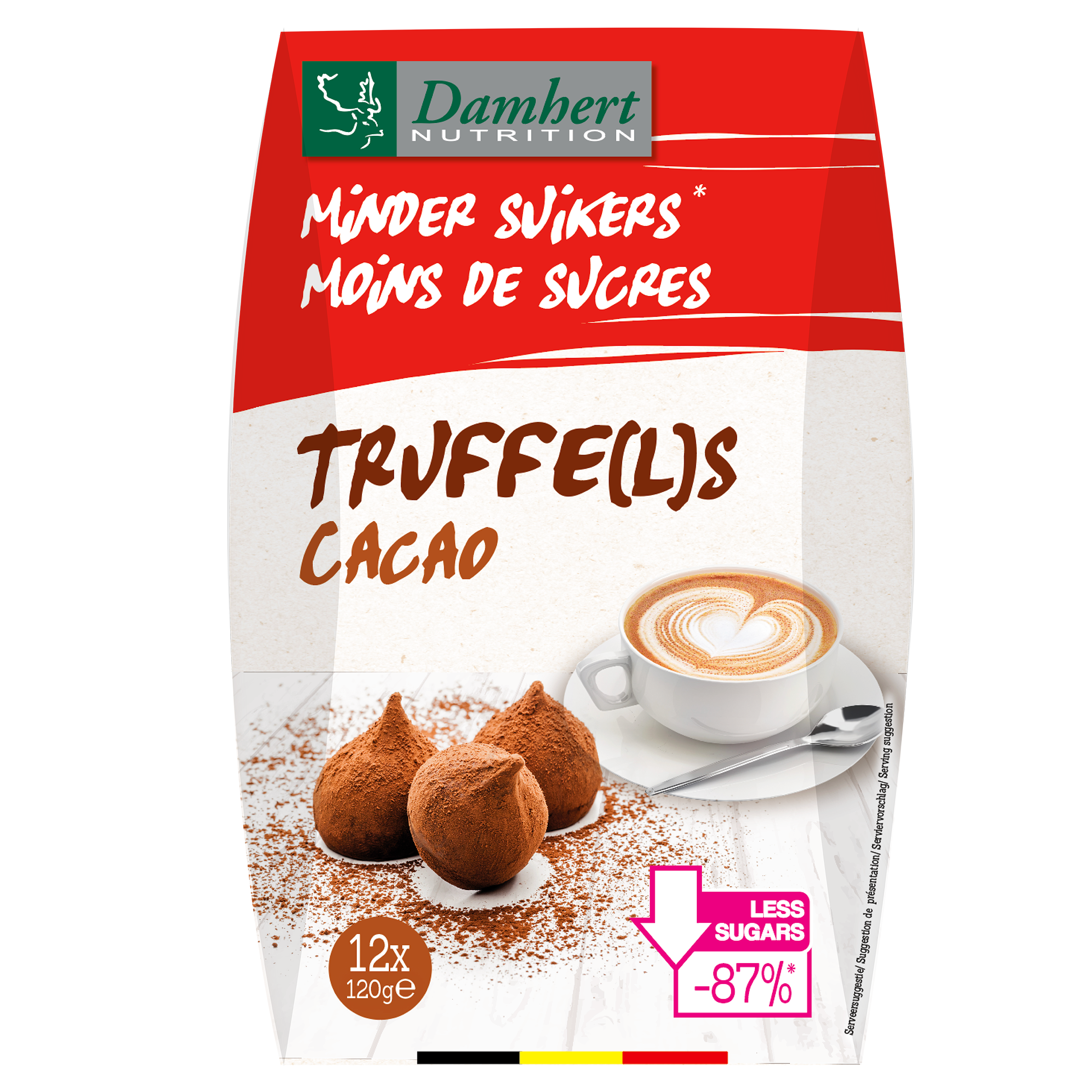 Damhert Minder Suikers Truffels Cacao