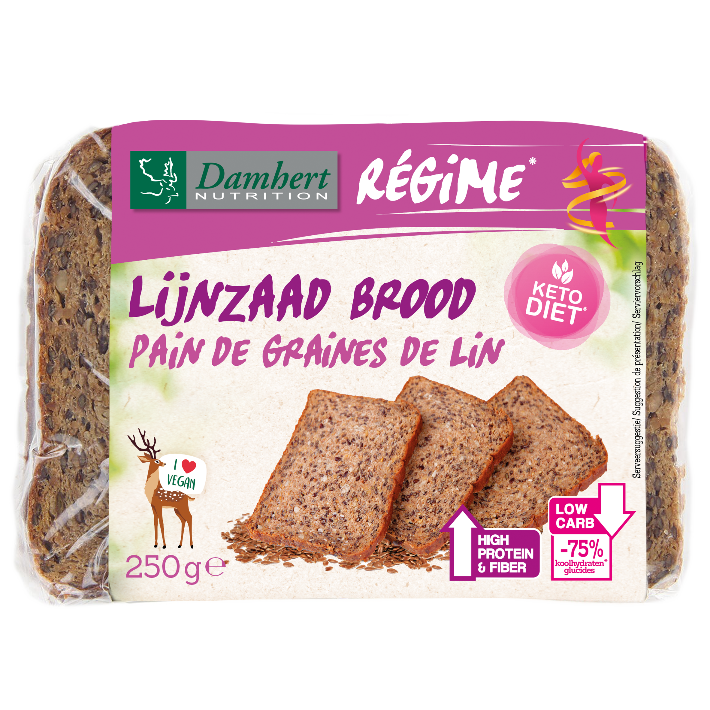 Damhert Low Carb Lijnzaad Brood