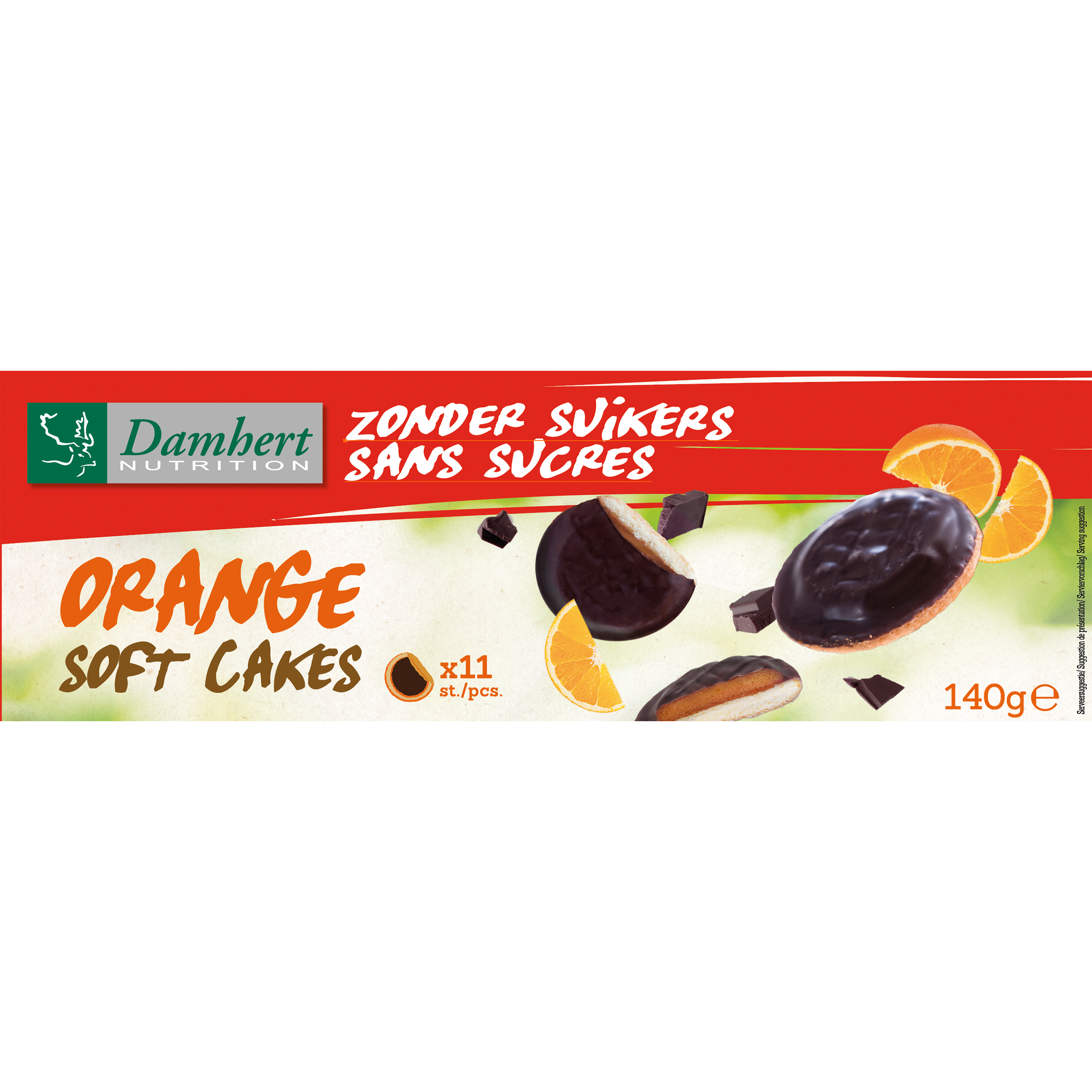 Damhert Orange Soft Cakes Zonder Suiker
