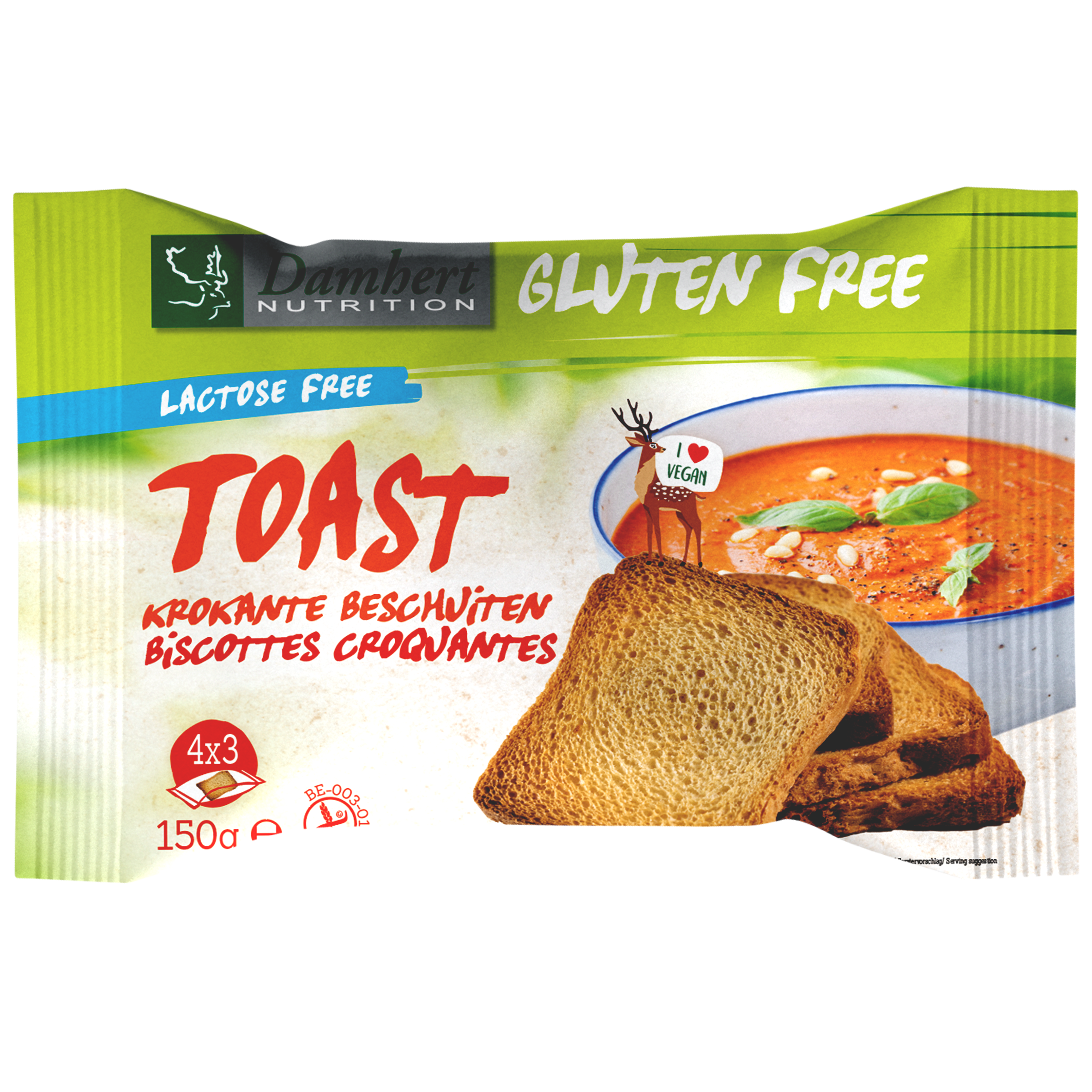Damhert Gluten Free Lactose Free Toast