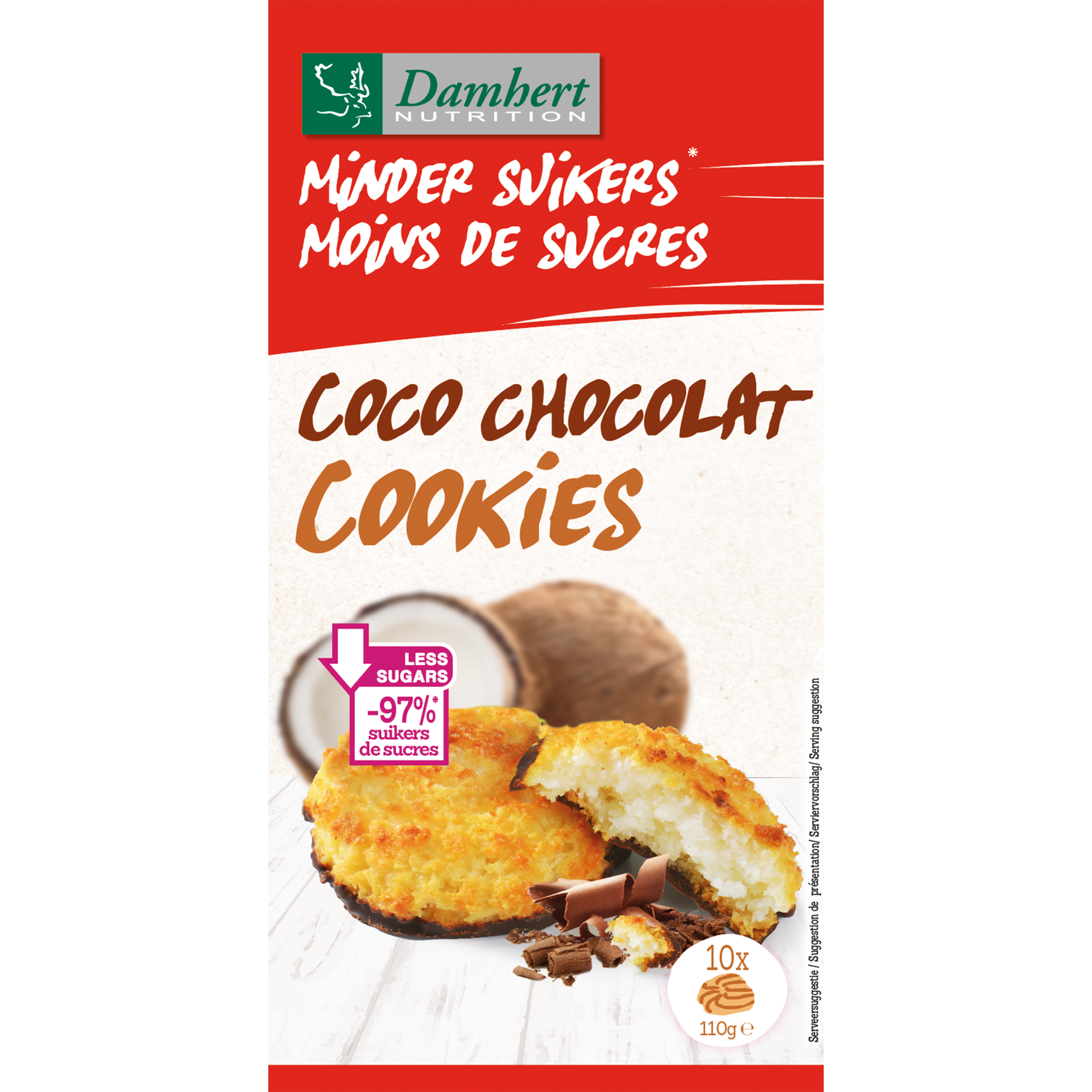 Damhert Minder Suikers Coco Chocolat Cookies