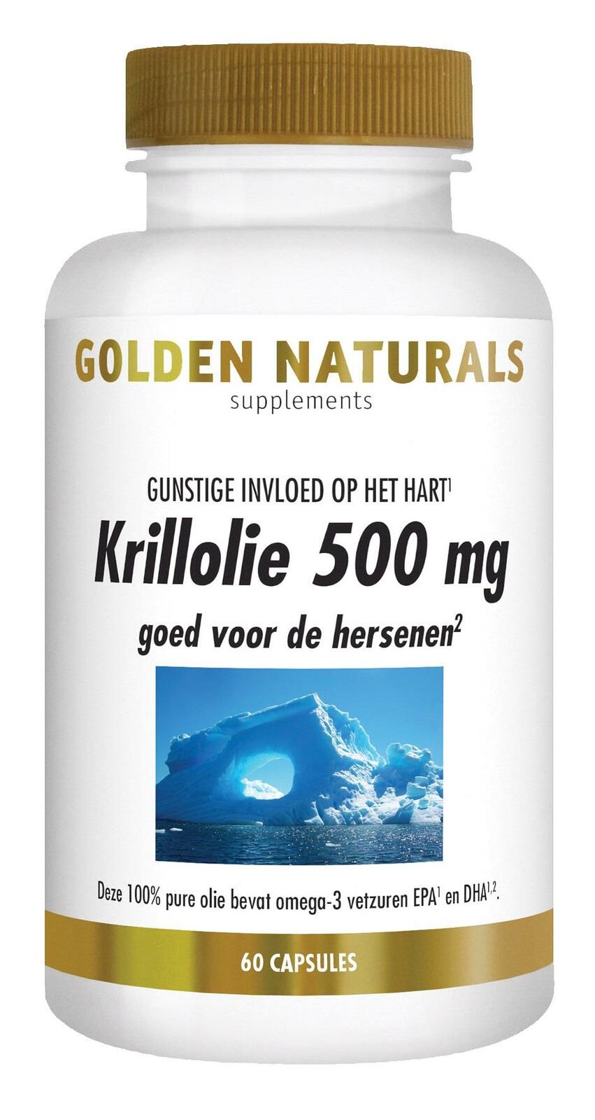 Afbeelding van Golden Naturals Krillolie 500mg Capsules