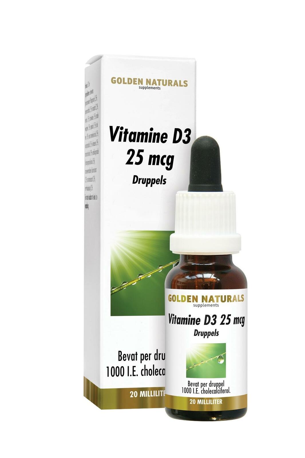 Golden Naturals Vitamine D3 25mcg Druppels