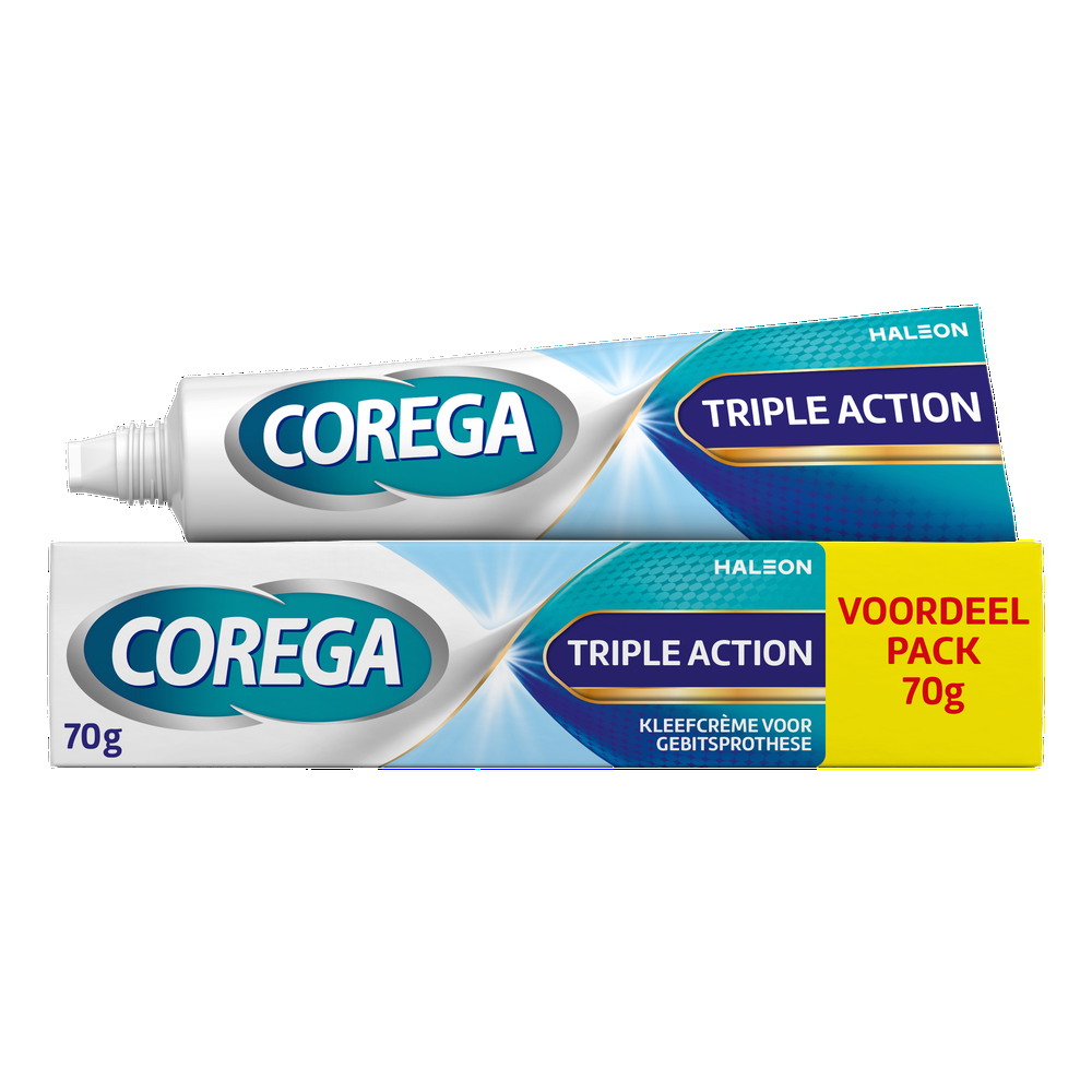 Corega Kleefcrème Triple Action Voordeel Pack afbeelding