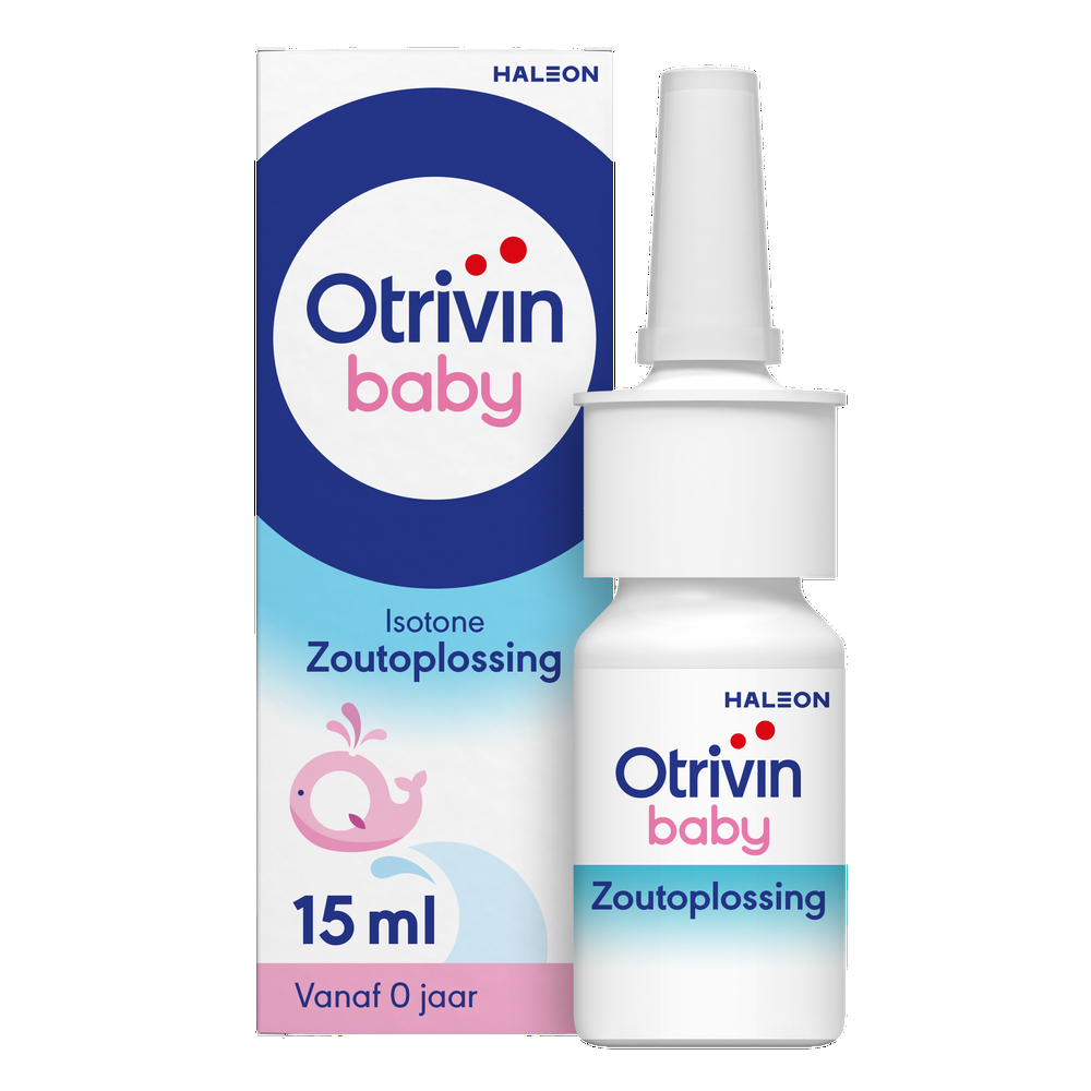 Otrivin Baby Zoutoplossing Neusspray bij een verstopte neus afbeelding