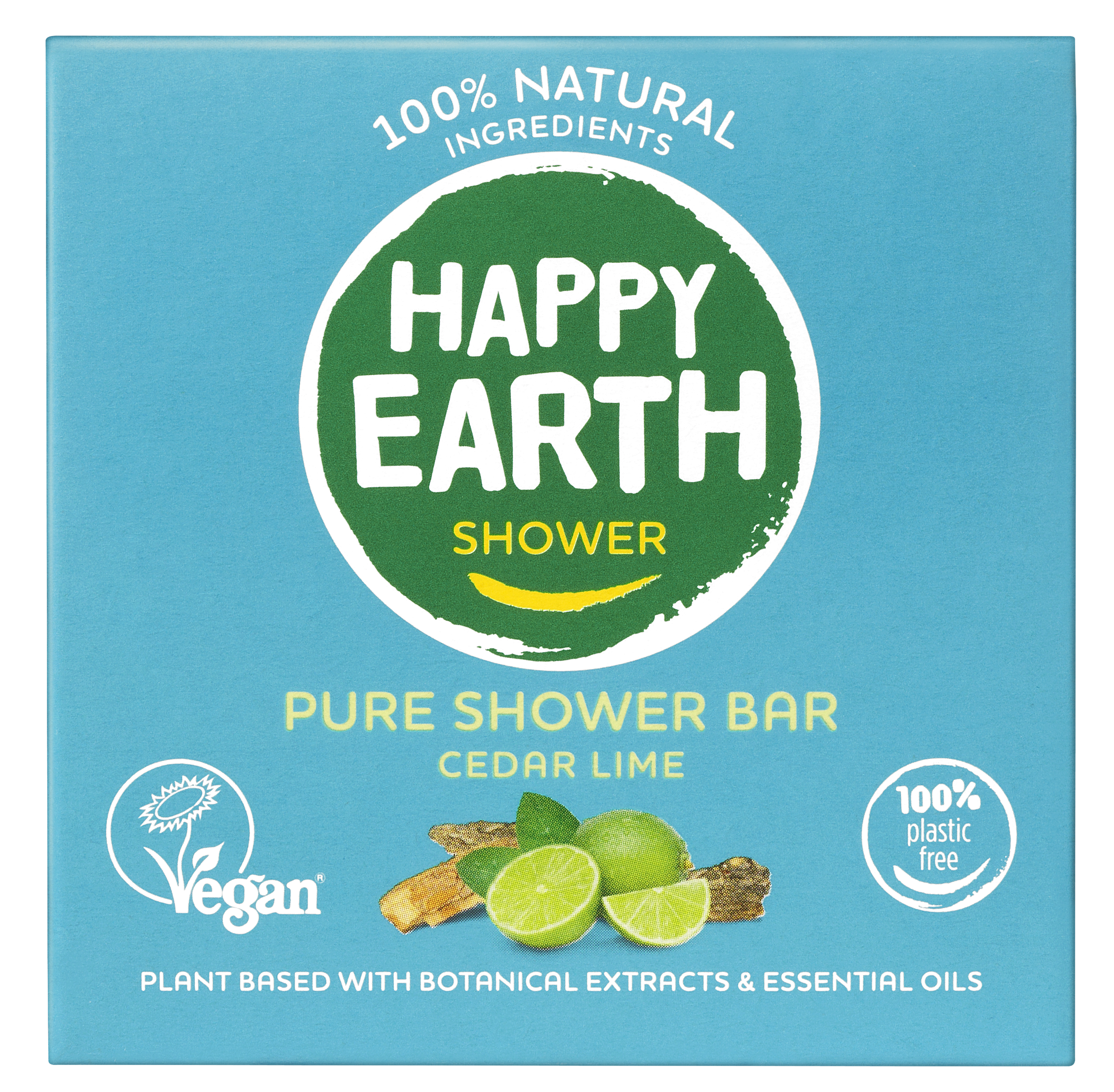 Happy Earth Pure Shower Bar Cedar Lime