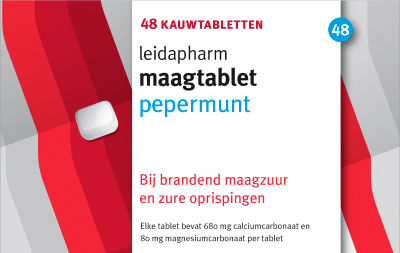 Image of Leidapharm Maagkauwtabletten Pepermunt 48ST 