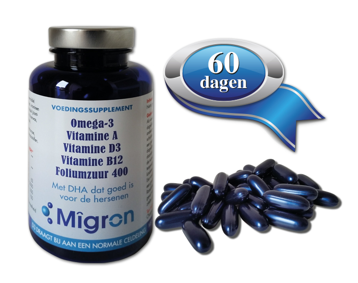 Afbeelding van Migron Omega3 Vitamine AB12 Foliumzuur Capsules