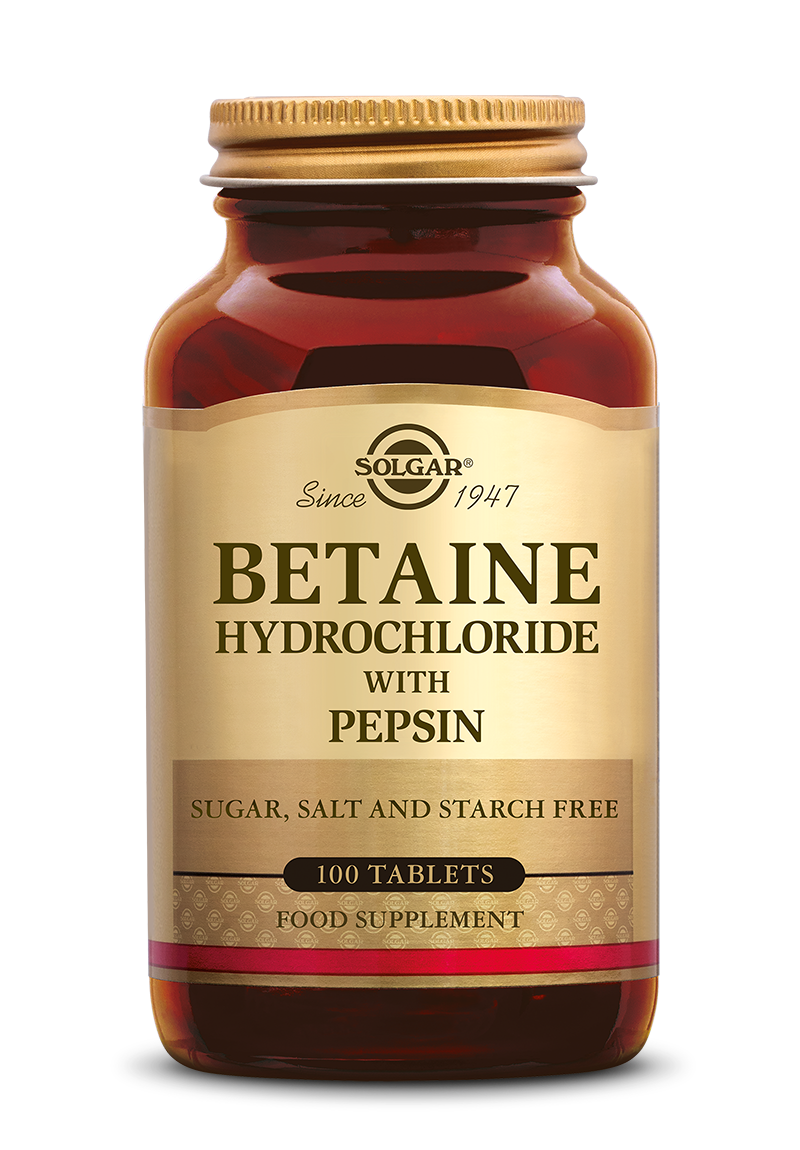 Solgar Betaine Hydrochloride met Pepsine Tabletten