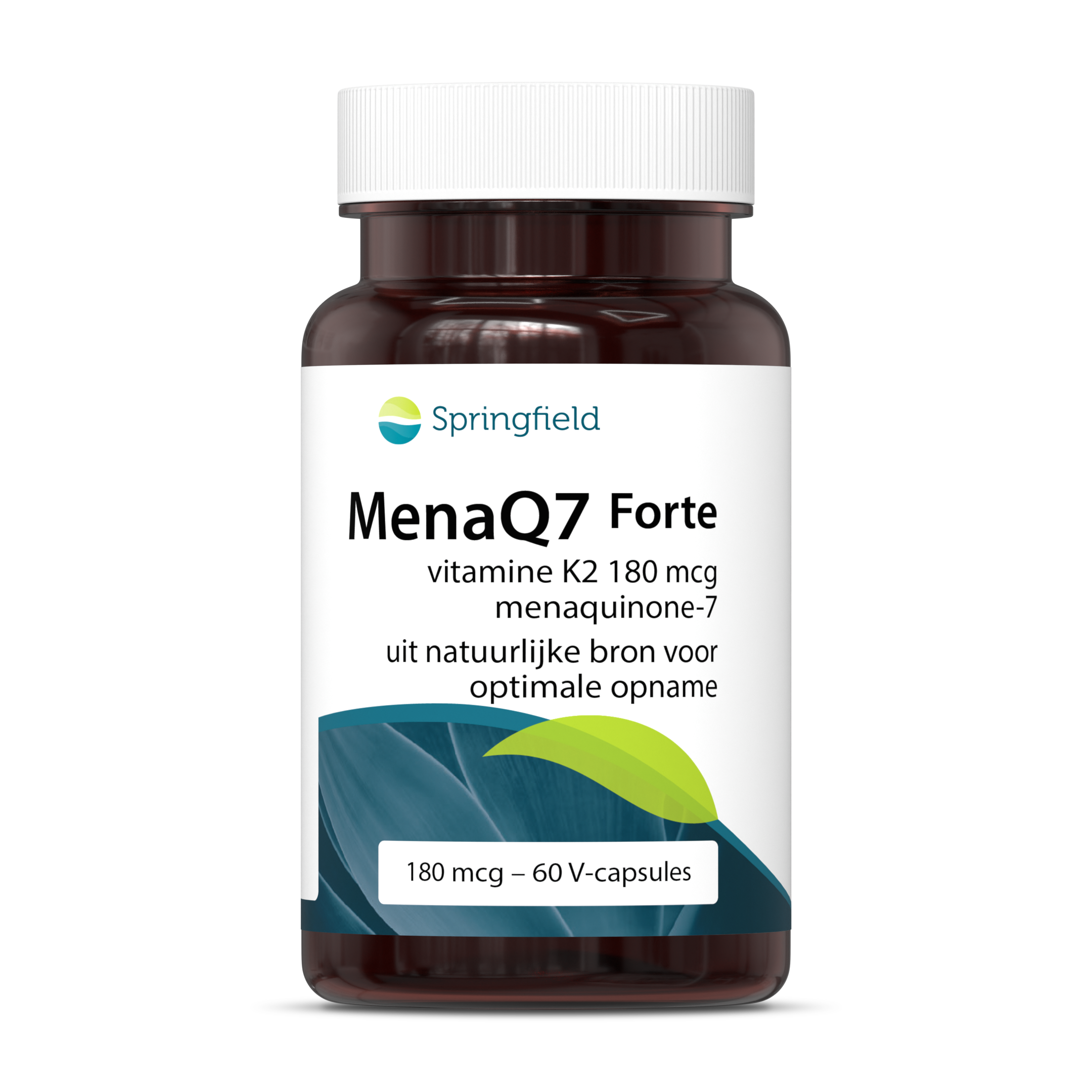 Springfield MenaQ7 Forte Vitamine K2 180mcg Capsules 60st afbeelding