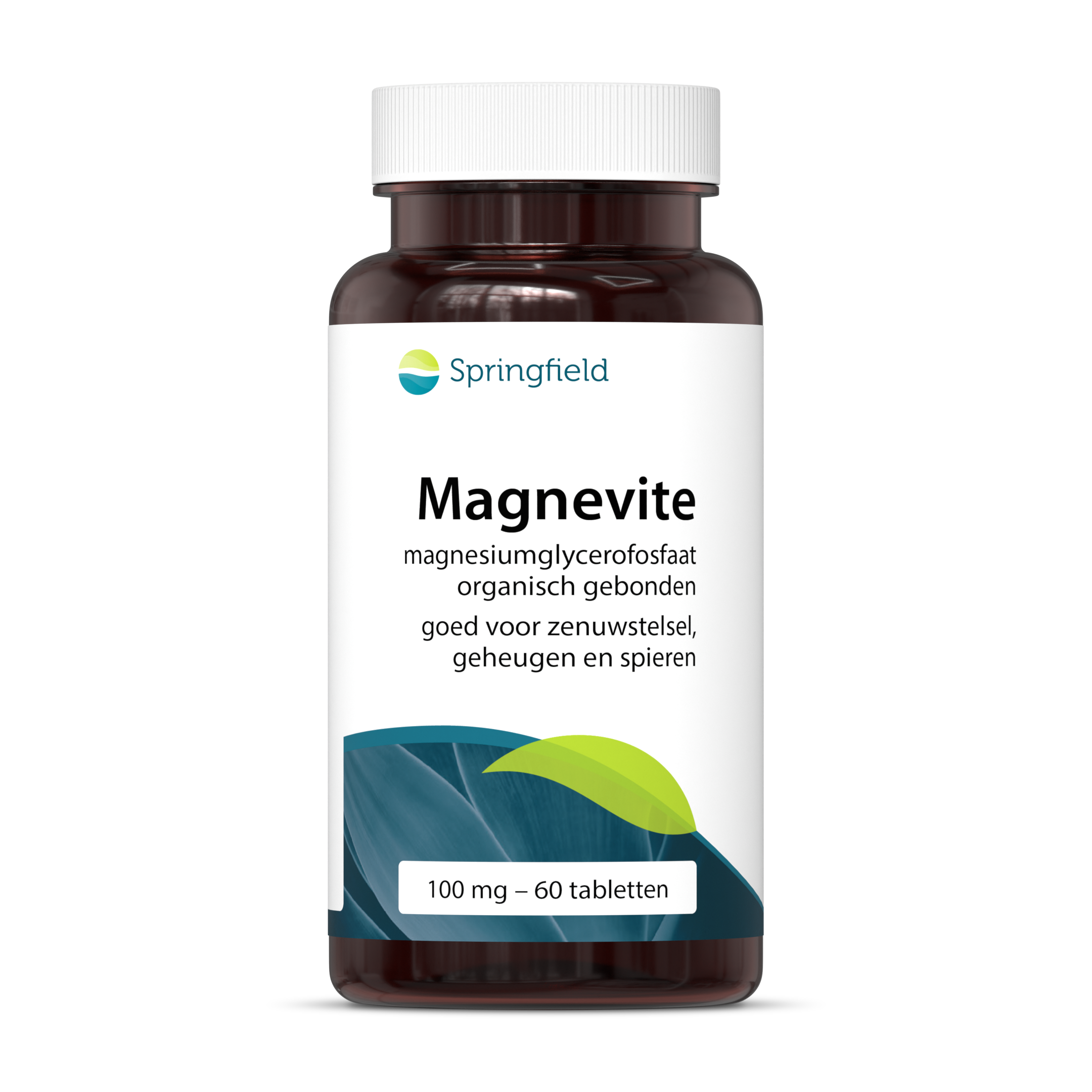 Springfield Magnevite Magnesium Glycerofosfaat 100mg Tabletten 60st afbeelding