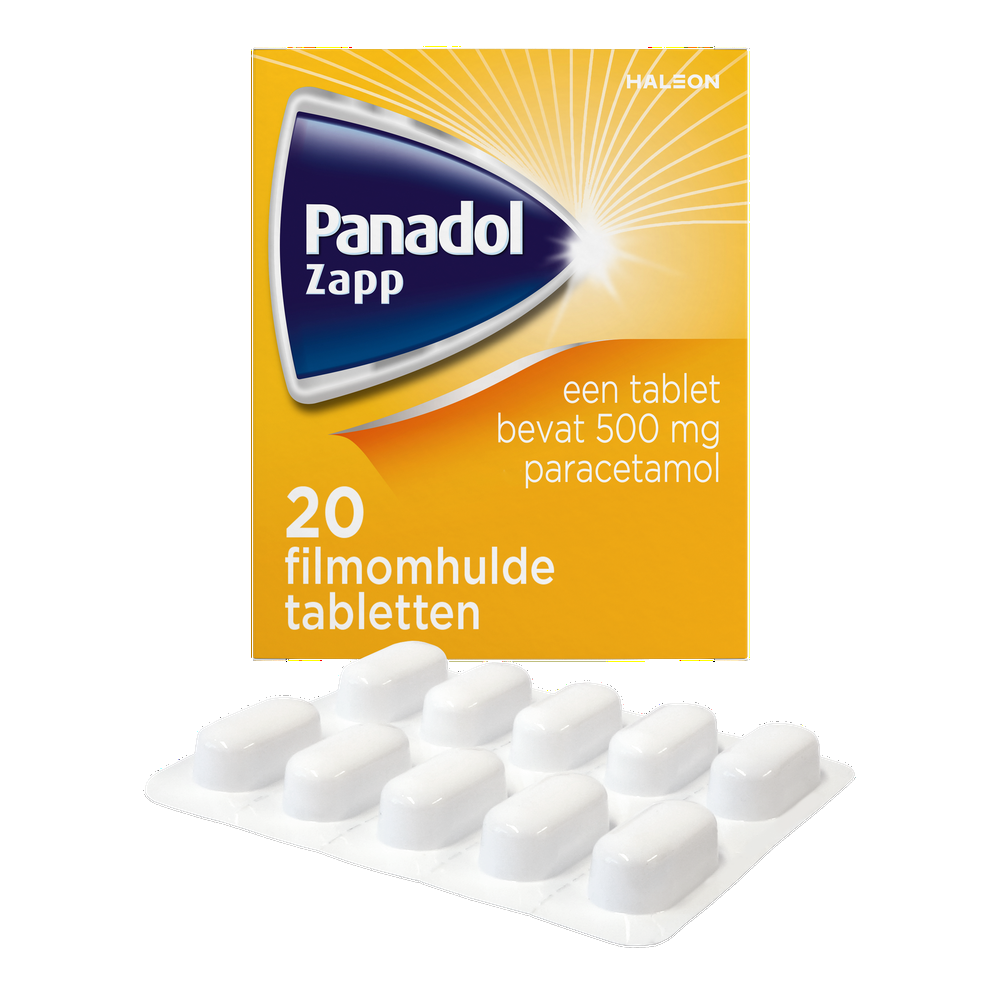 Panadol Zapp 500 mg Filmomhulde Tabletten afbeelding