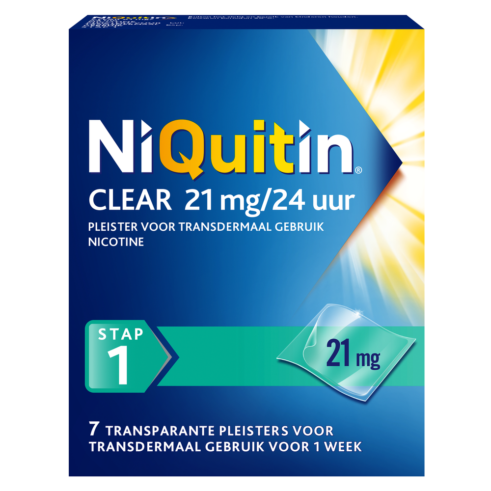 Niquitin Clear Pleisters 21mg Stap 1 afbeelding