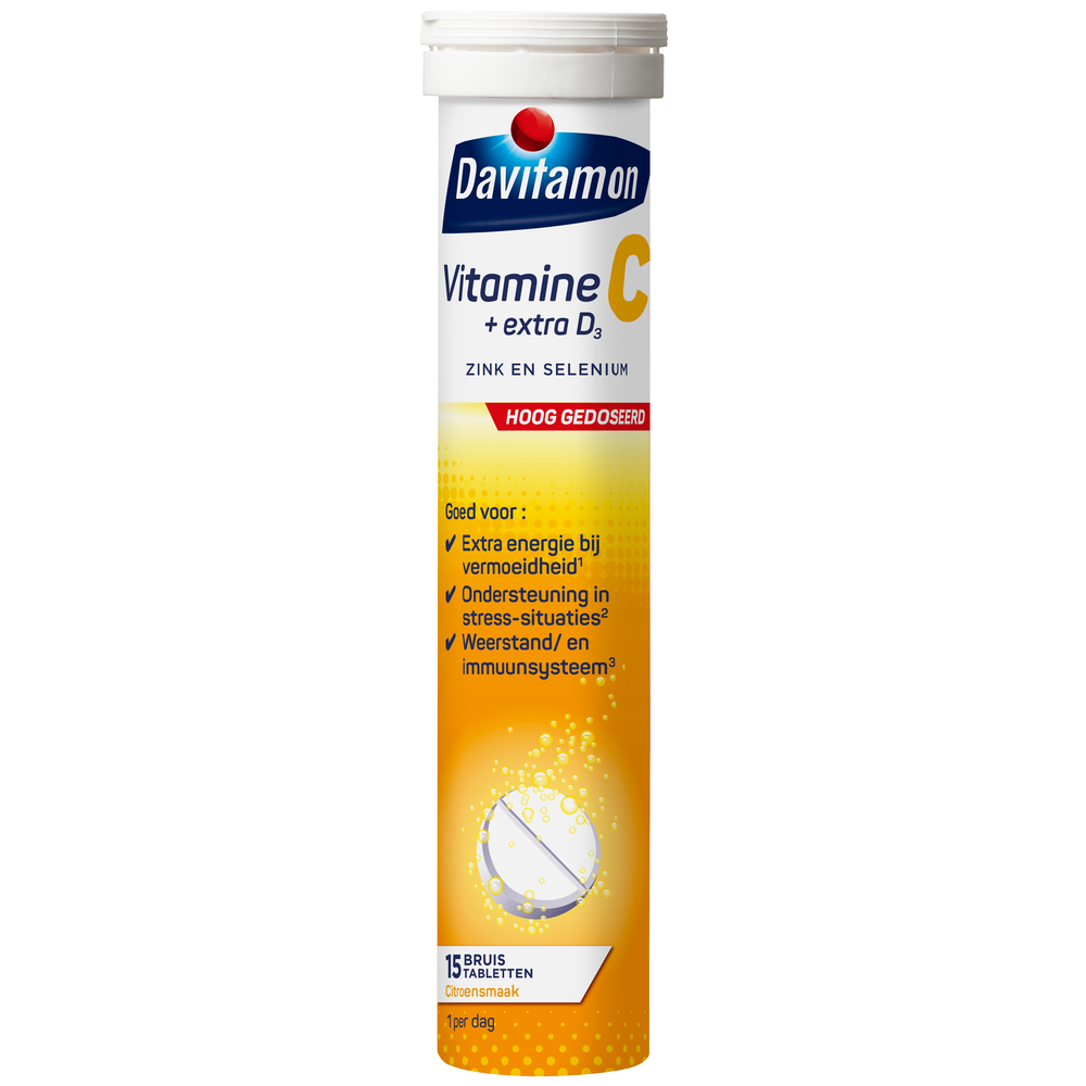 Davitamon Vitamine C + Extra D3 Bruistabletten