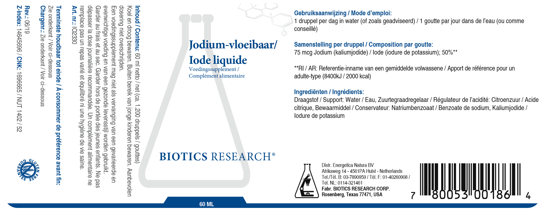 Biotics Jodium-vloeibaar 60ML | De Online Drogist