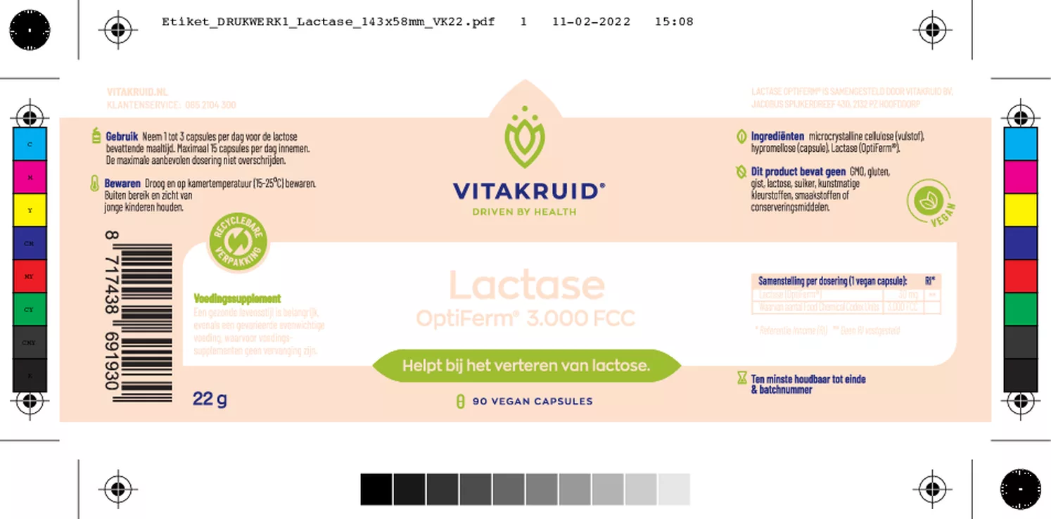 Lactase enzym OptiFerm® 3.000 FCC afbeelding van document #1, etiket