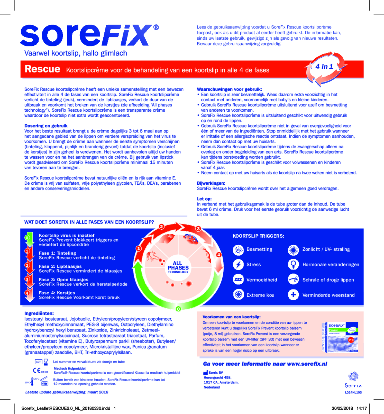SoreFix Koortslip Combi - Voorkomen en Genezen afbeelding van document #1, gebruiksaanwijzing