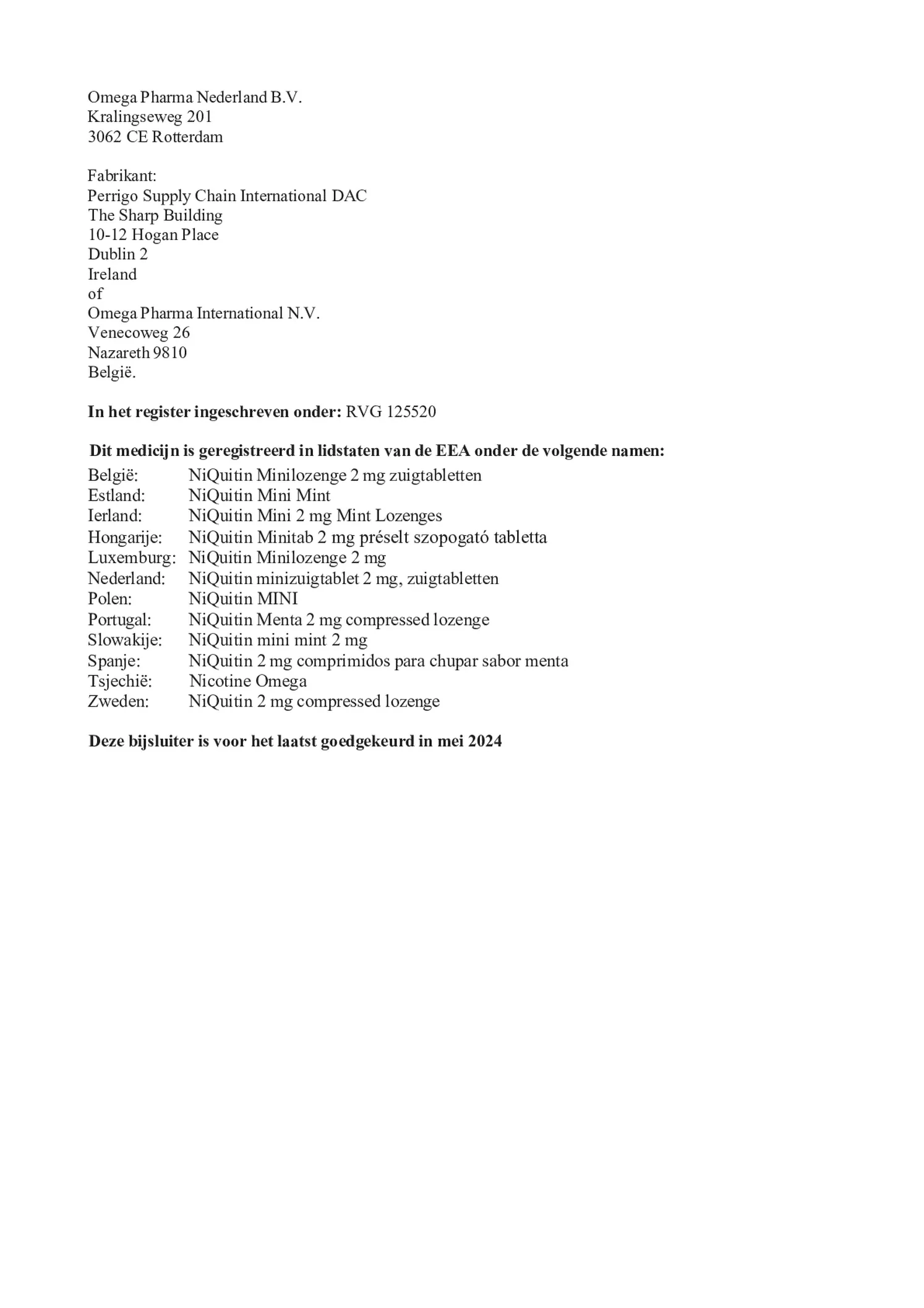 Minizuigtabletten Mint 2.0mg afbeelding van document #8, bijsluiter