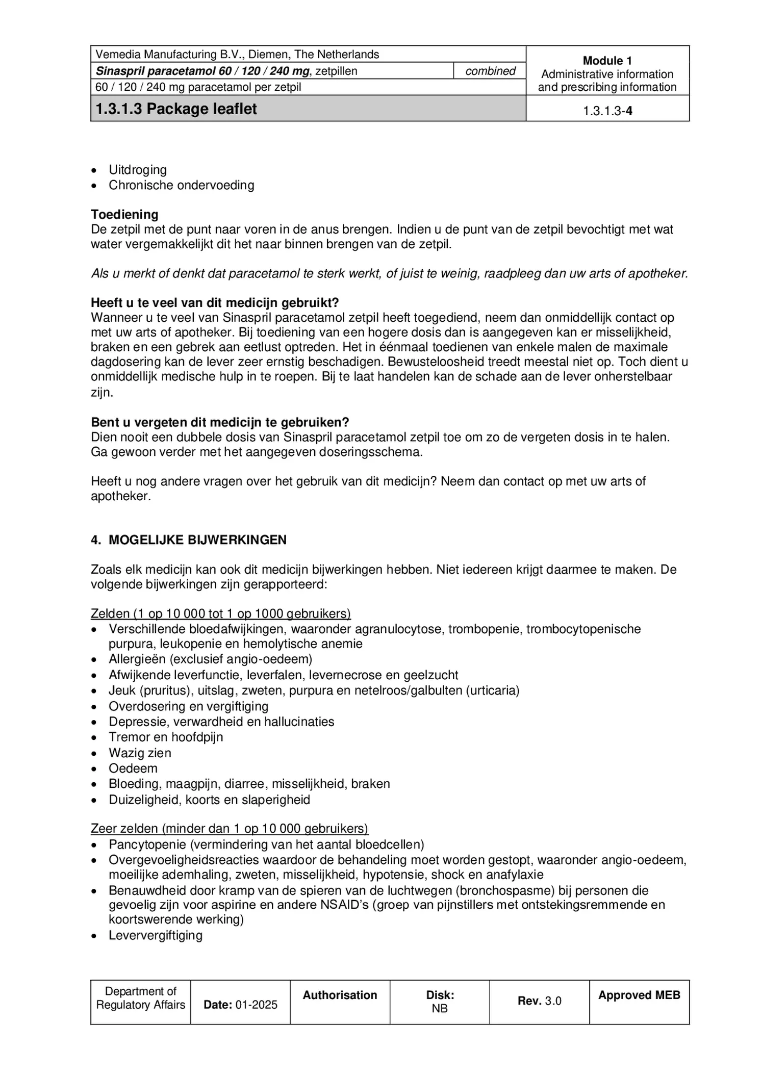 Paracetamol 240mg Zetpillen afbeelding van document #4, bijsluiter