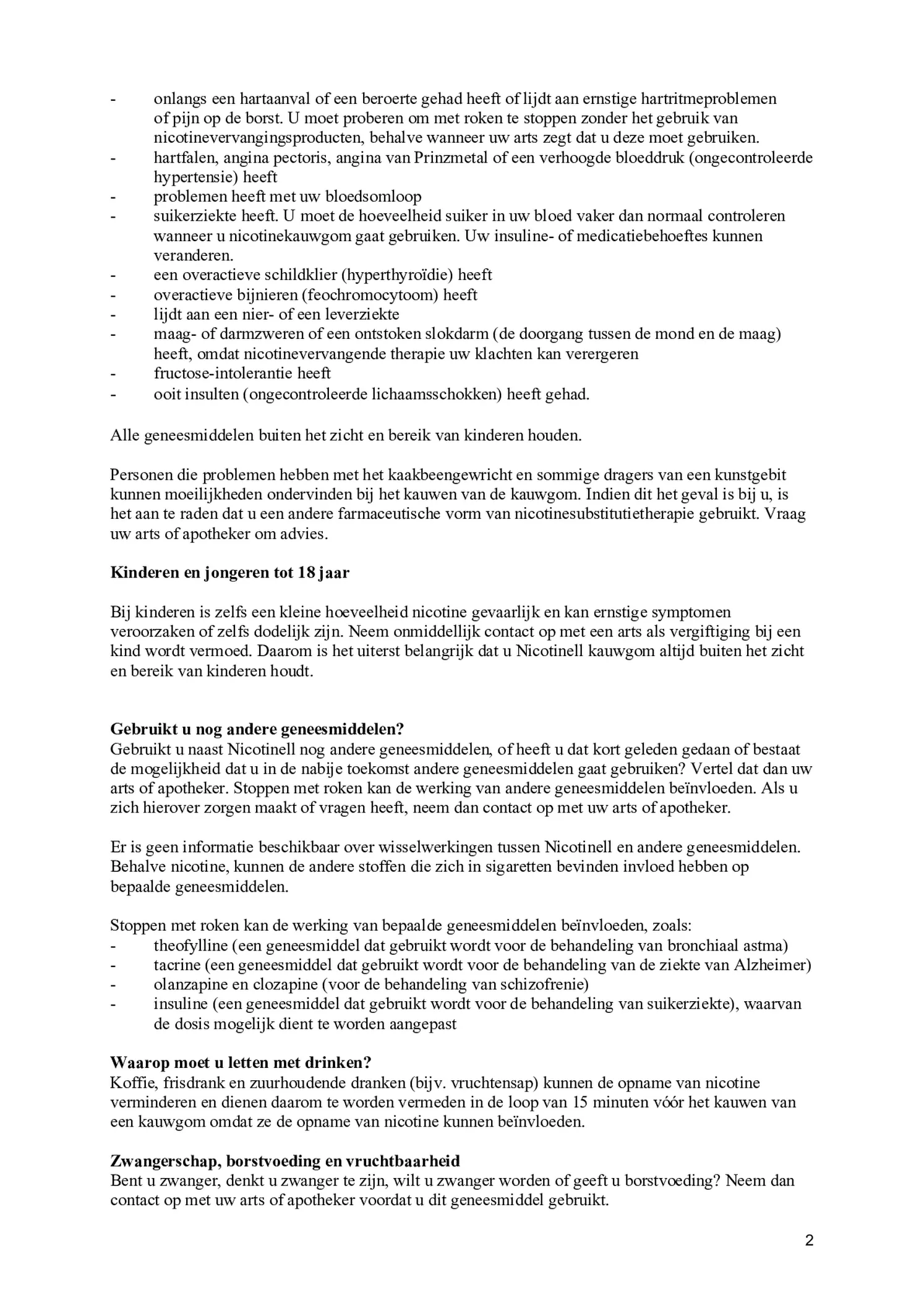 Kauwgom Fruit 2 mg - voor stoppen met roken afbeelding van document #2, bijsluiter