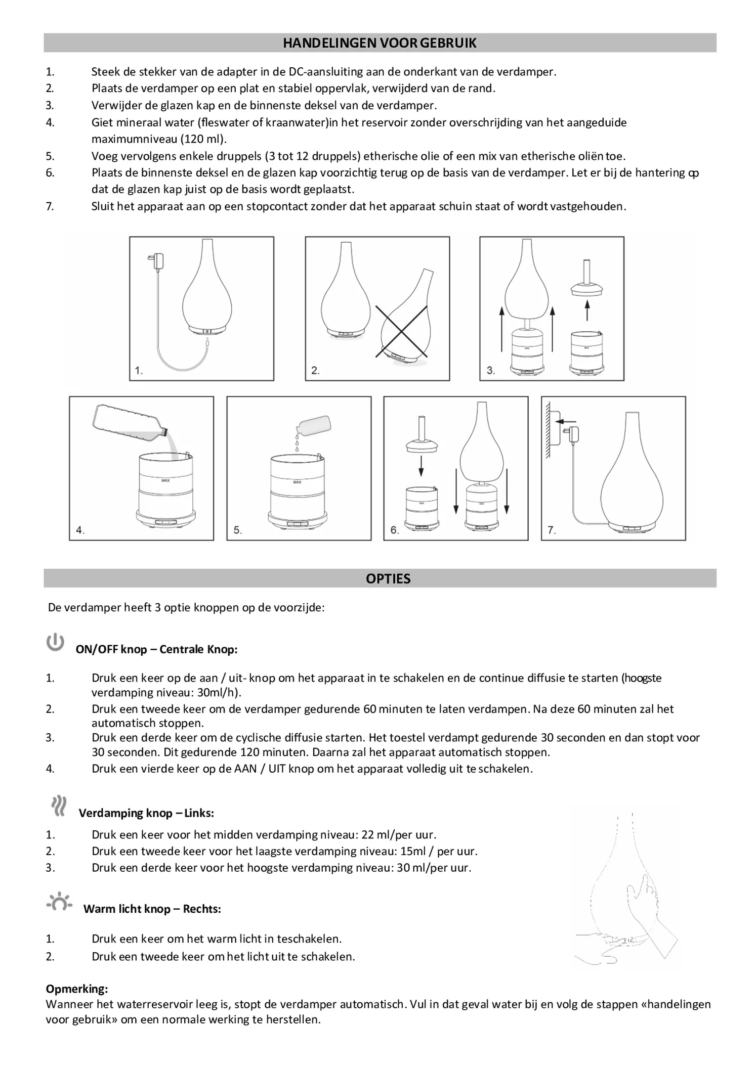 Impulse Aroma Diffuser afbeelding van document #3, gebruiksaanwijzing