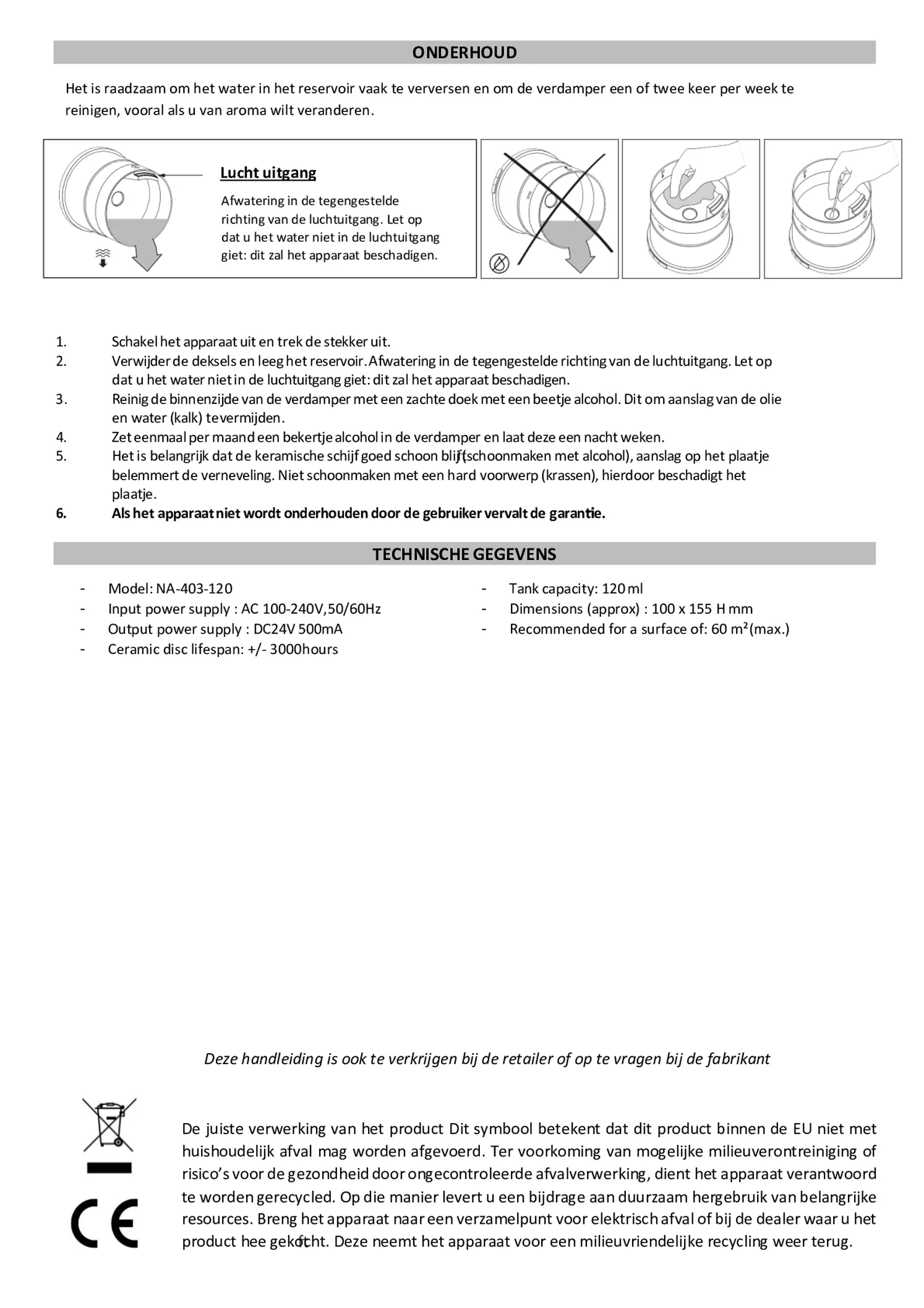 Leaves Aroma Diffuser afbeelding van document #4, gebruiksaanwijzing
