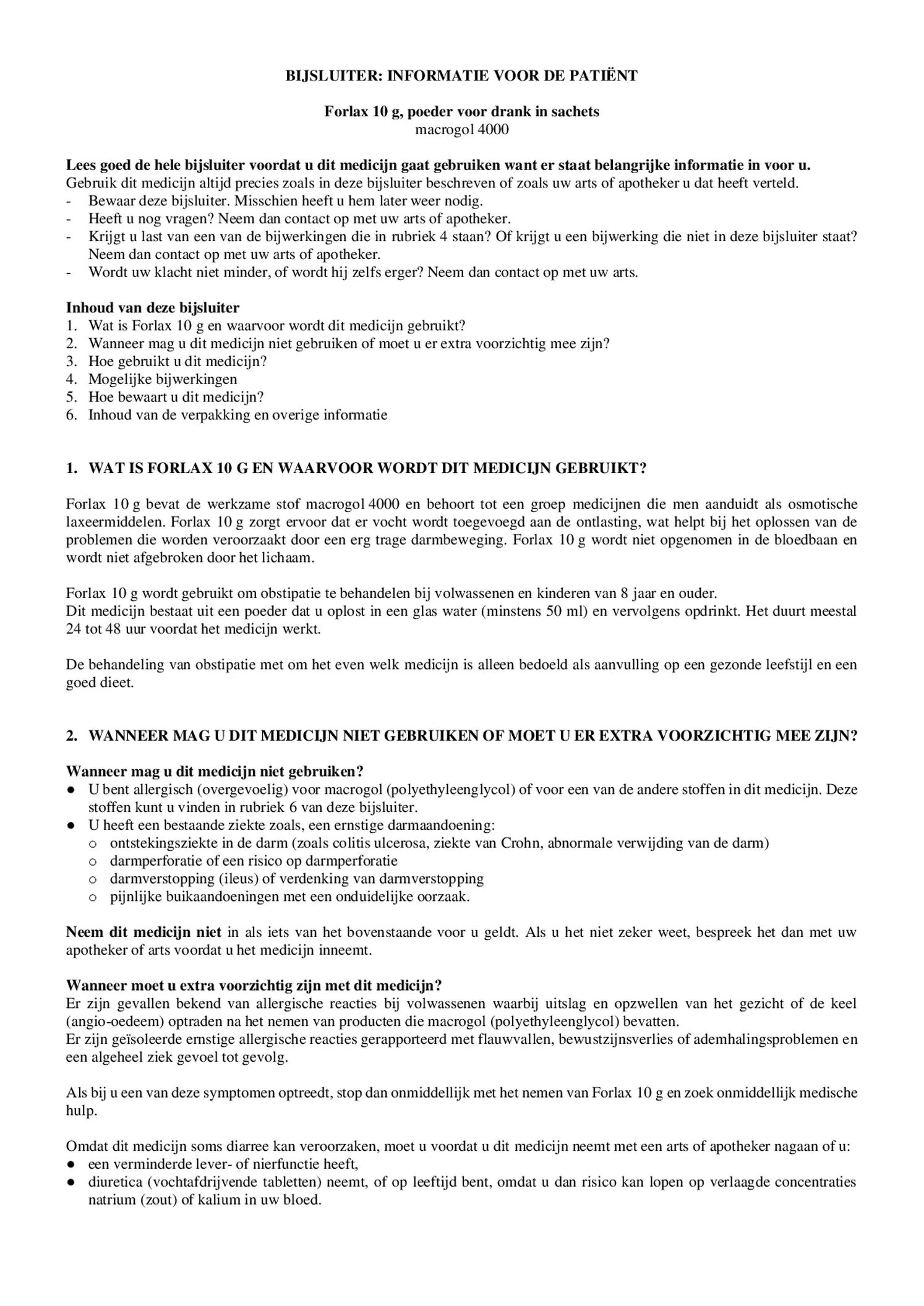 Macrogol Poeder afbeelding van document #1, bijsluiter