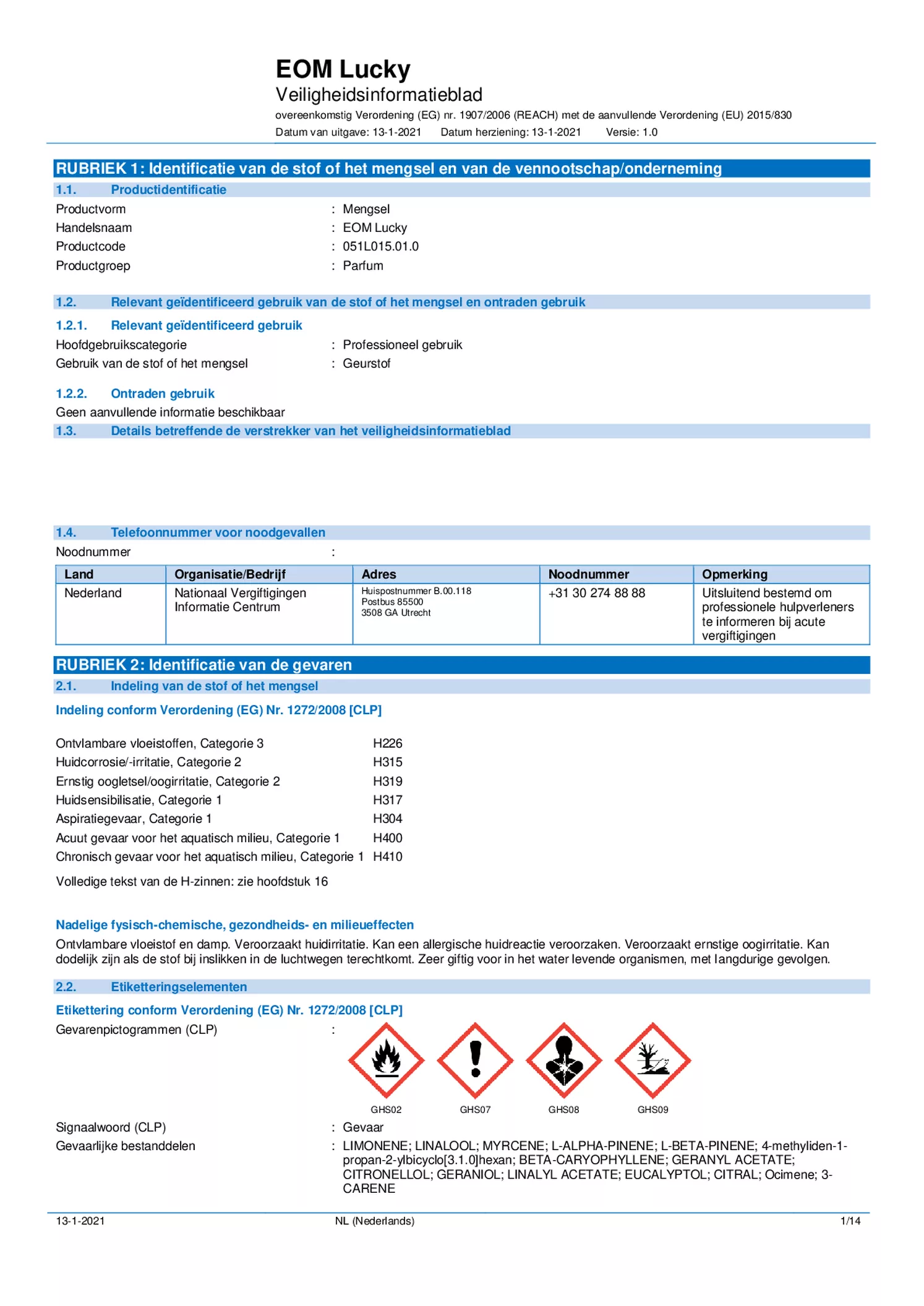Essentiële Olie Lucky afbeelding van document #1, etiket
