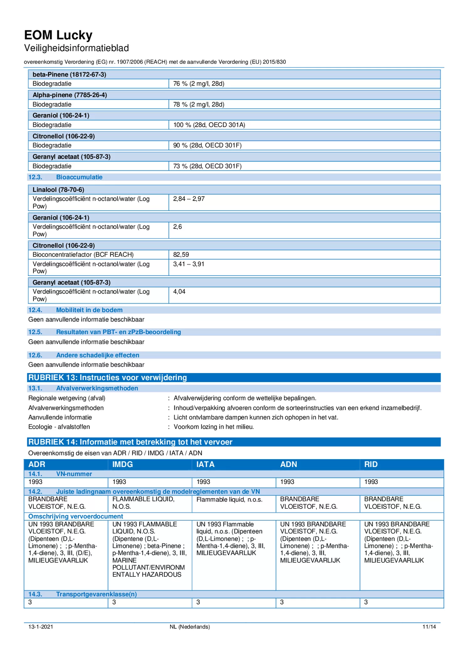 Essentiële Olie Lucky afbeelding van document #11, etiket