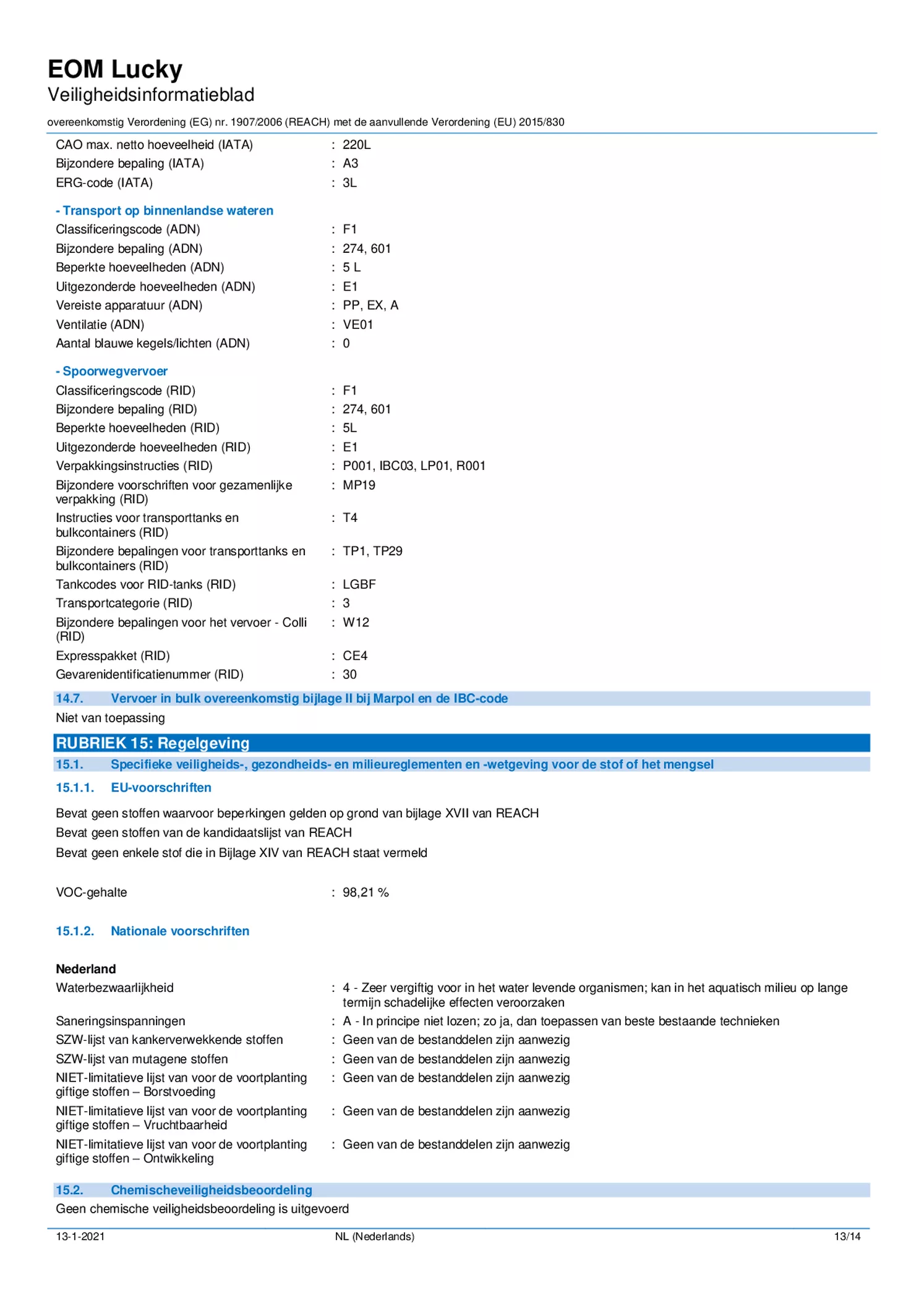 Essentiële Olie Lucky afbeelding van document #13, etiket