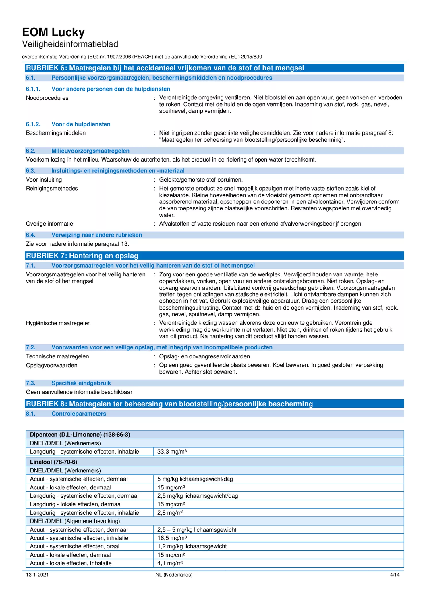 Essentiële Olie Lucky afbeelding van document #4, etiket