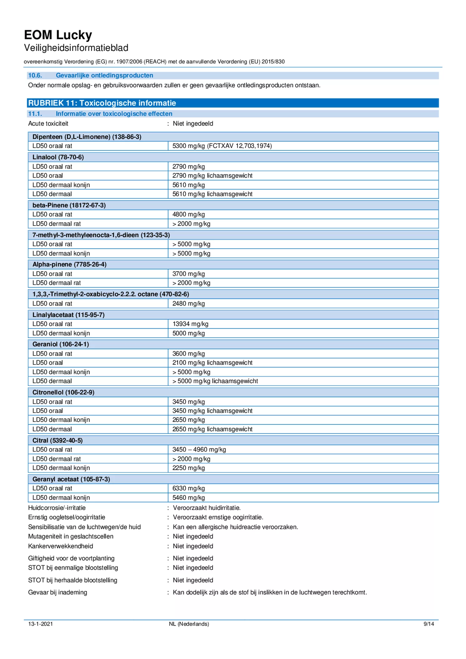 Essentiële Olie Lucky afbeelding van document #9, etiket