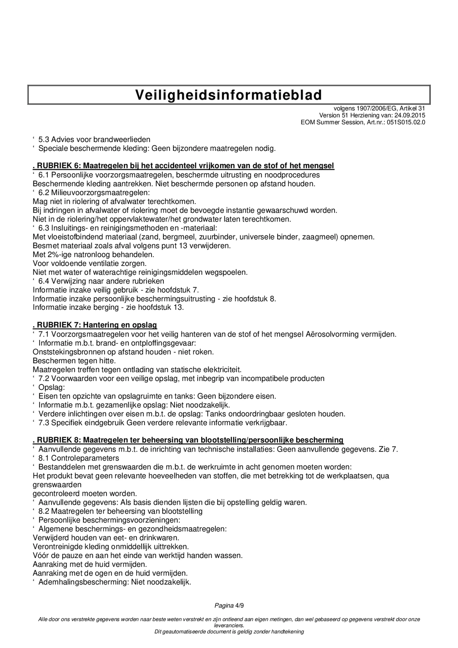 Essentiële Olie Summer Session afbeelding van document #4, etiket