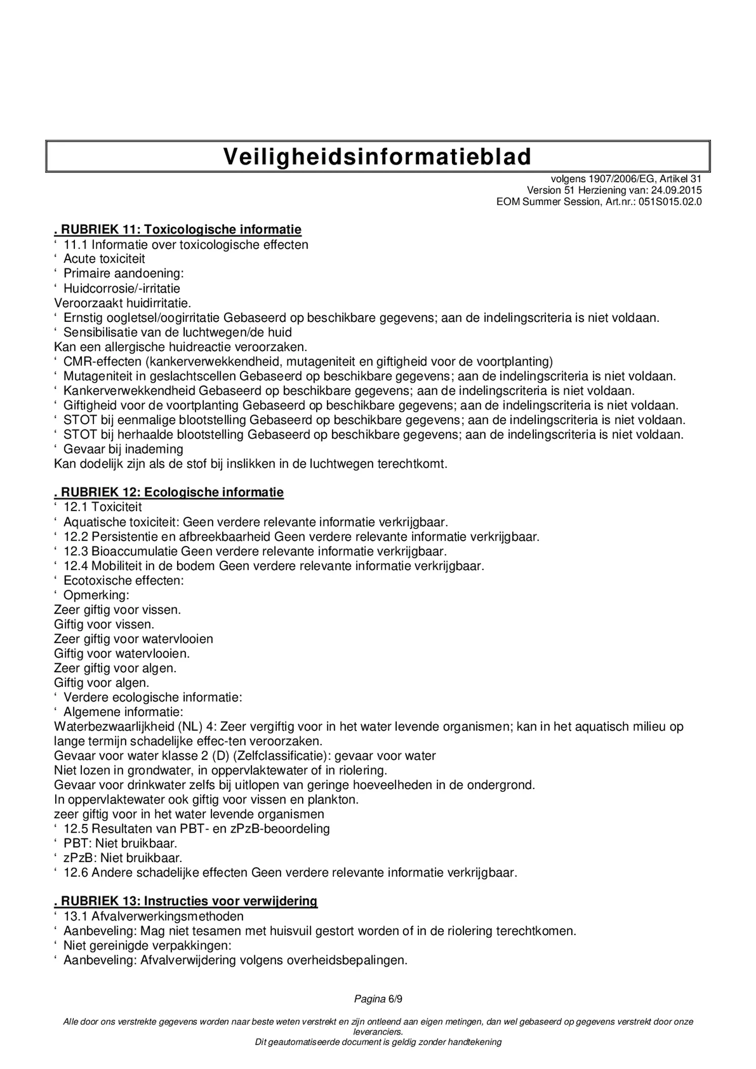 Essentiële Olie Summer Session afbeelding van document #6, etiket