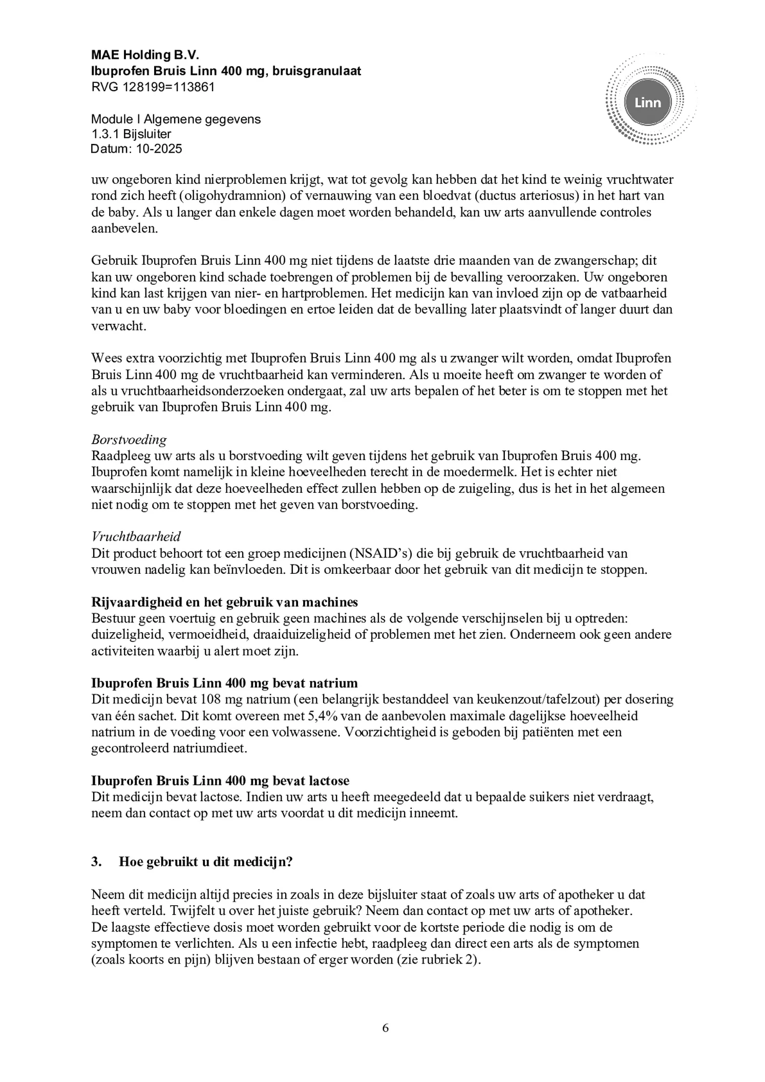 Ibuprofen Bruis Sachets 400mg afbeelding van document #6, bijsluiter