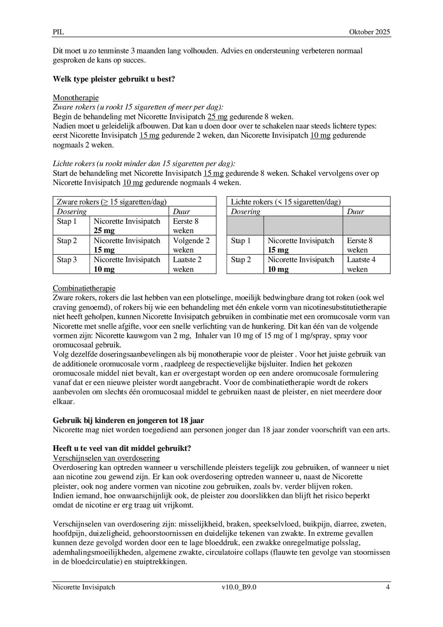 Invisi 25 mg Nicotine Pleister afbeelding van document #4, bijsluiter