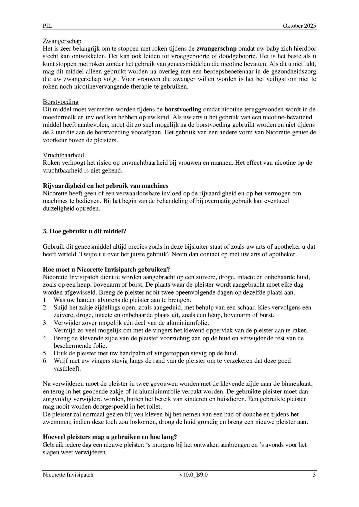 Invisi 10 mg Nicotine Pleister afbeelding van document #3, bijsluiter