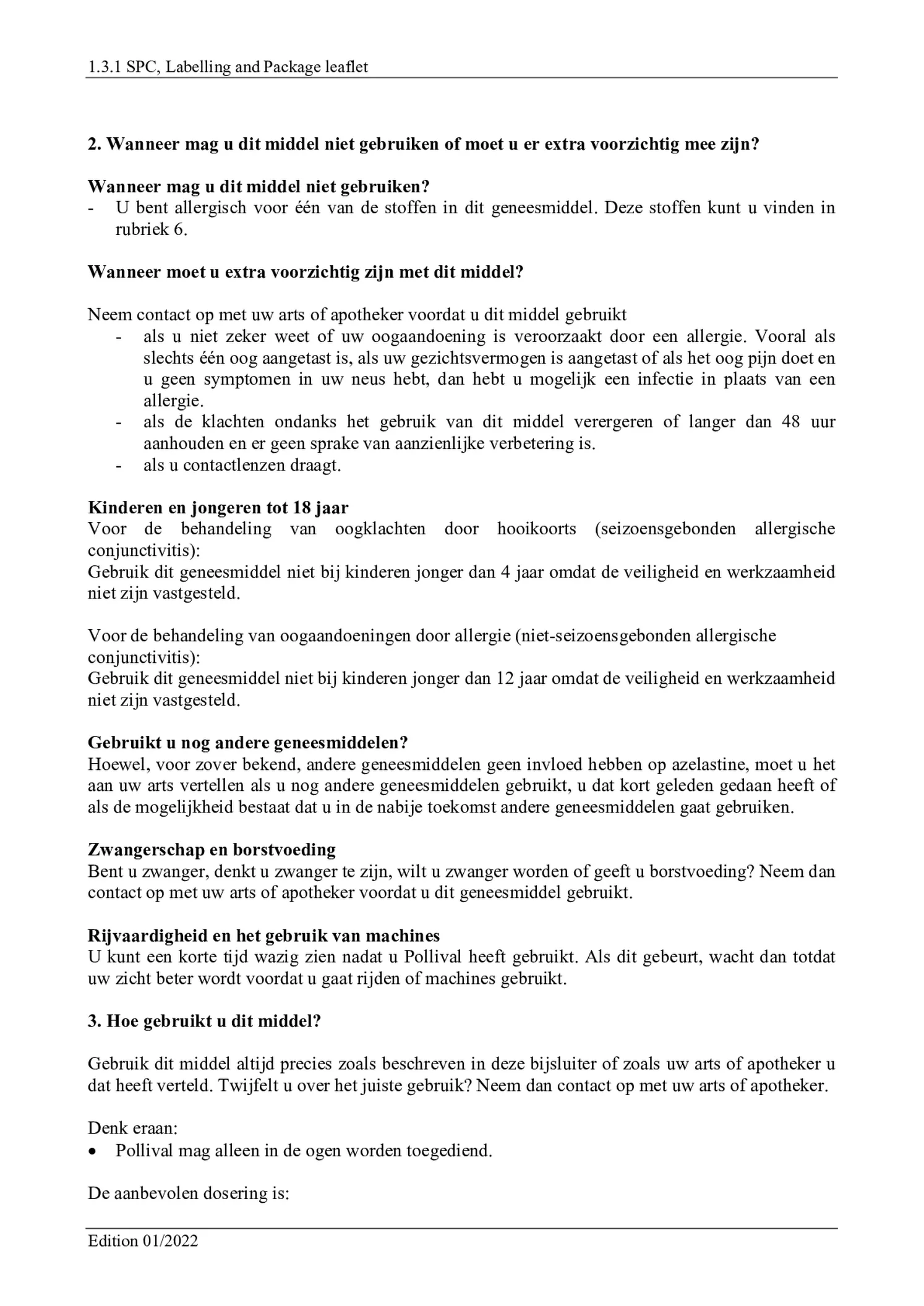 Pollival 0,5mg/ml Oogdruppels afbeelding van document #2, bijsluiter